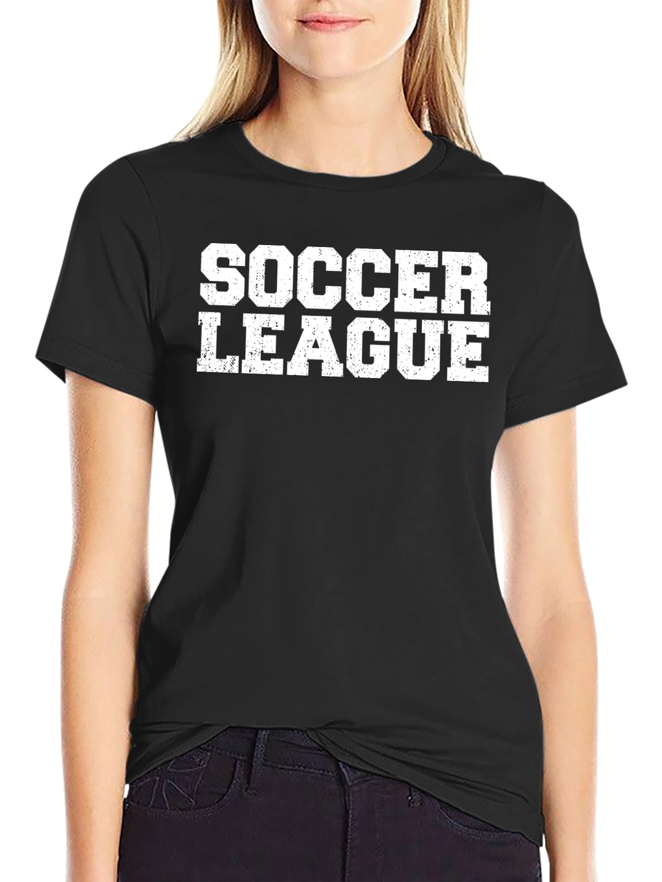 Soccer League Graphic T-Shirt - Black