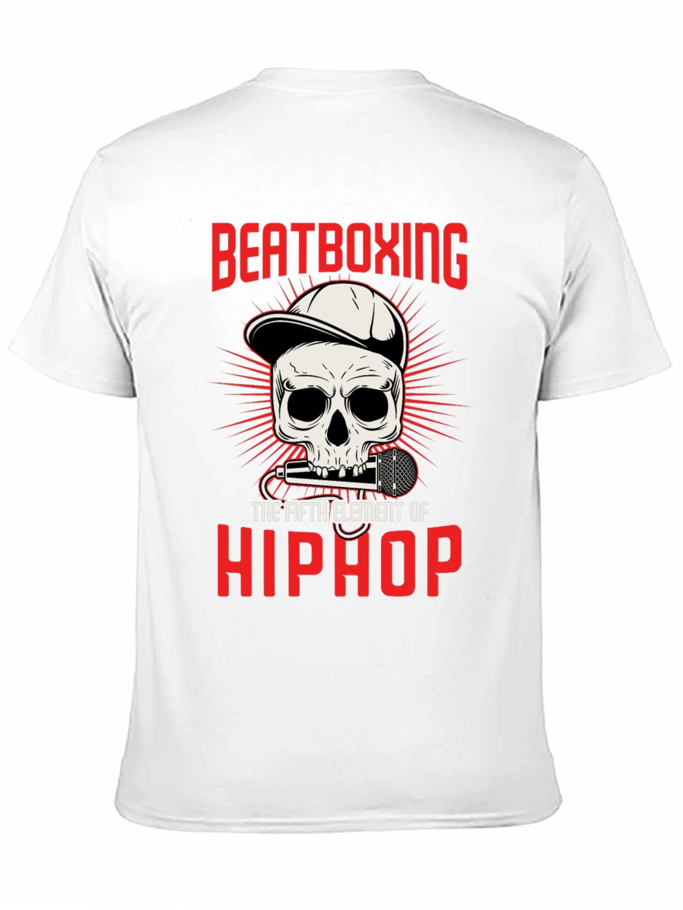Beatboxing Hip Hop Skull Graphic T-Shirt
