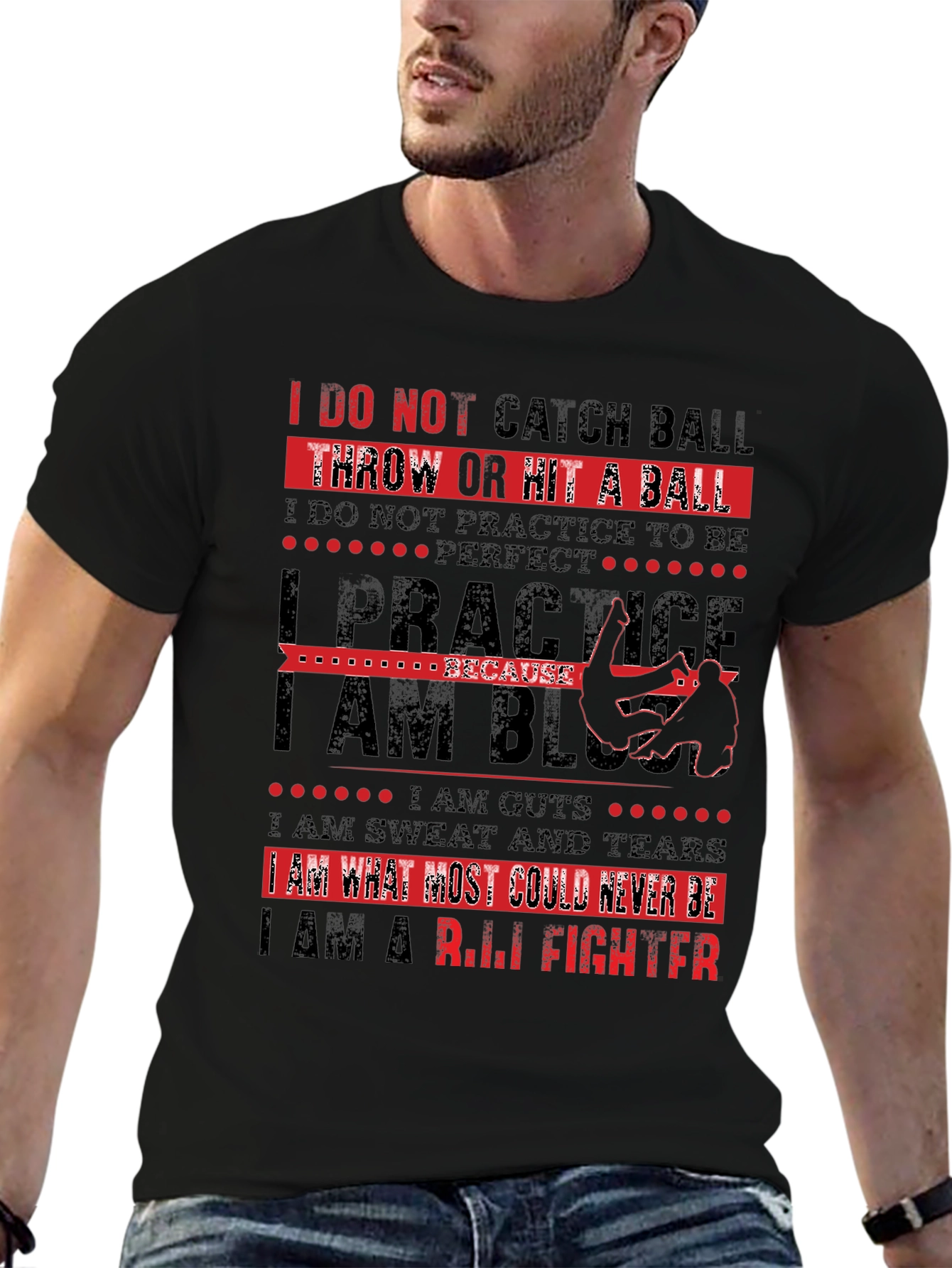 R.I.L.I Fighter Graphic T-Shirt - Gym & Training