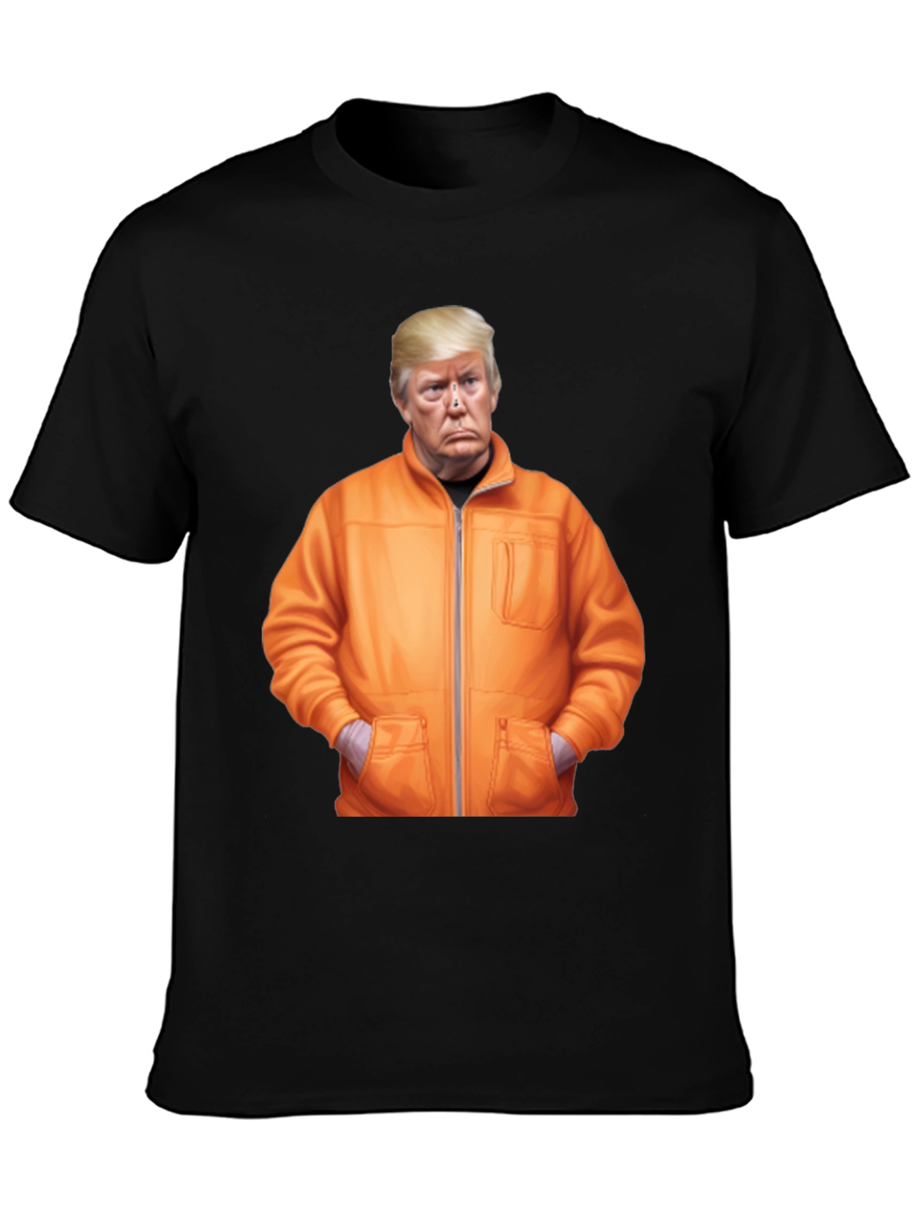 Trump Caricature Graphic Black Tee