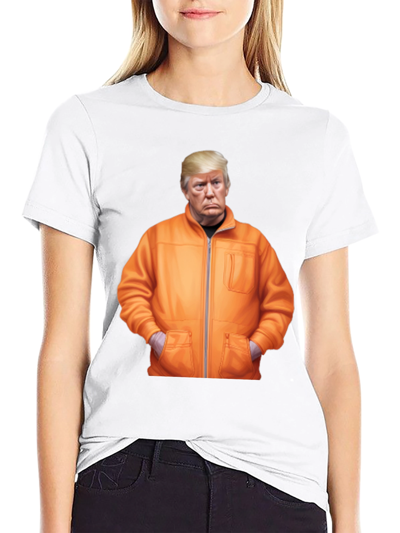 Trump Caricature Graphic Black Tee