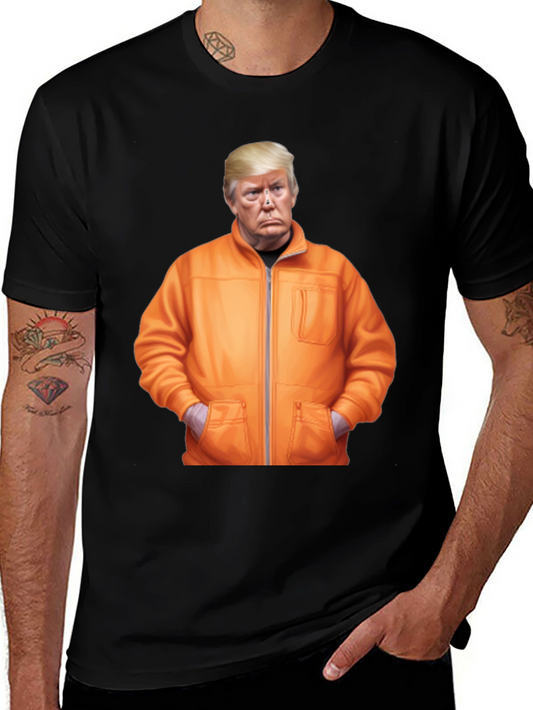 Trump Caricature Graphic Black Tee