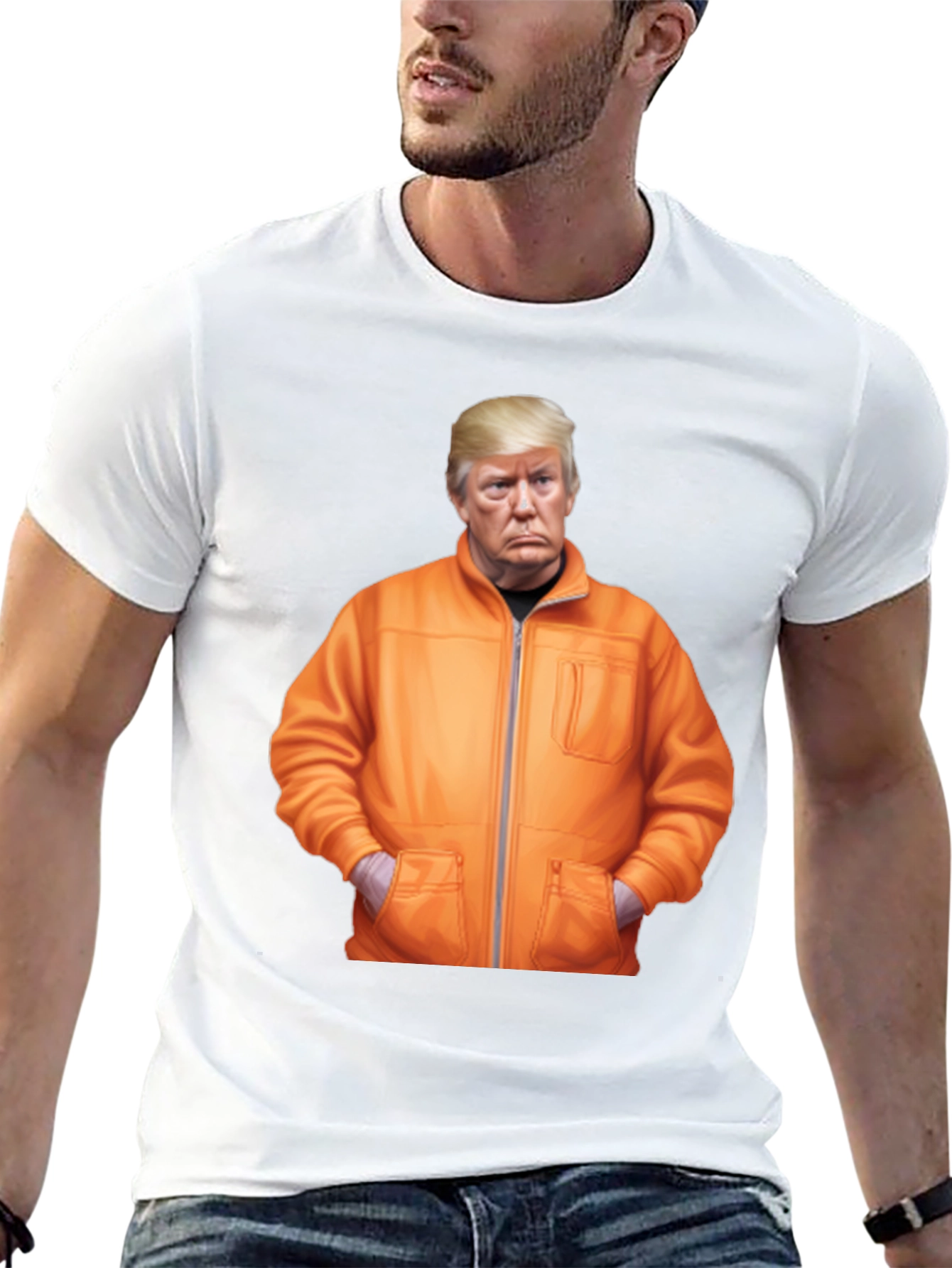 Trump Caricature Graphic Black Tee