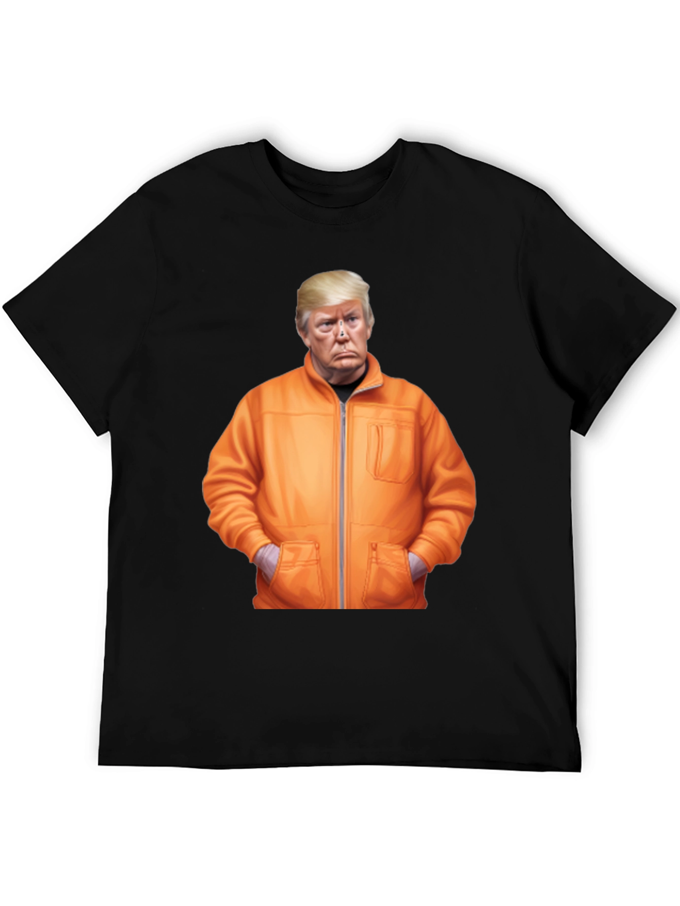 Trump Caricature Graphic Black Tee
