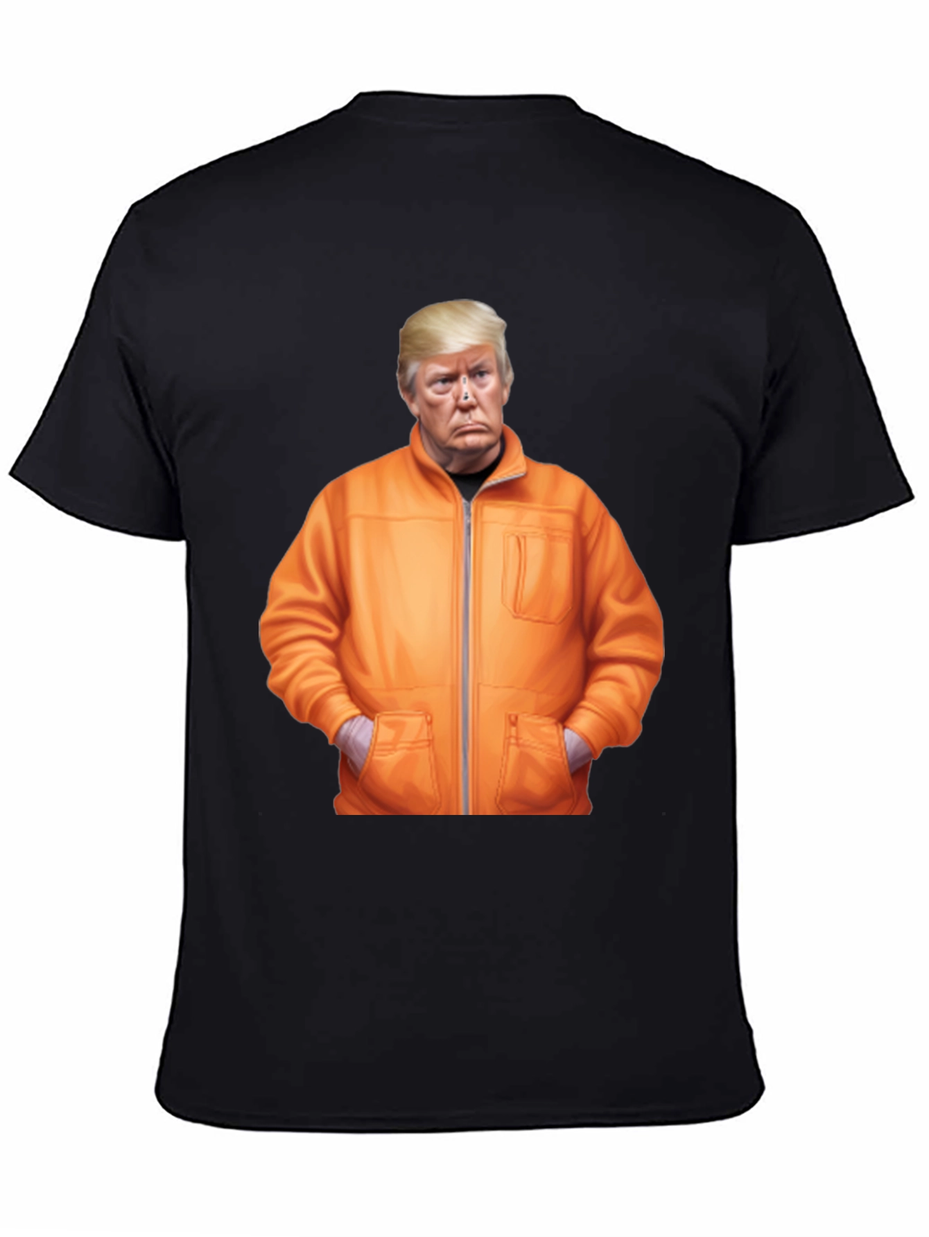 Trump Caricature Graphic Black Tee