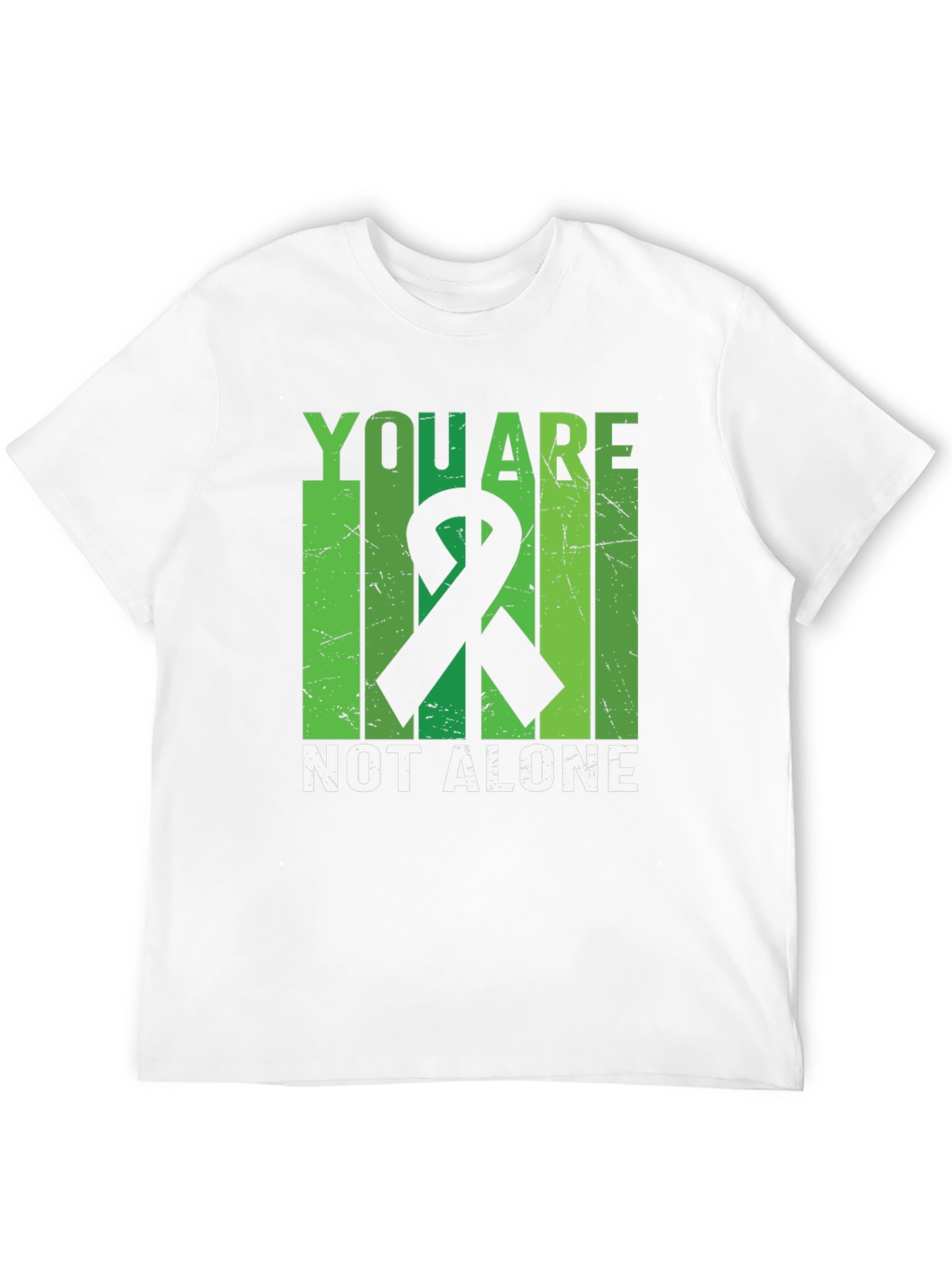 You Are Not Alone Mental Health Awareness Ribbon T-Shirt