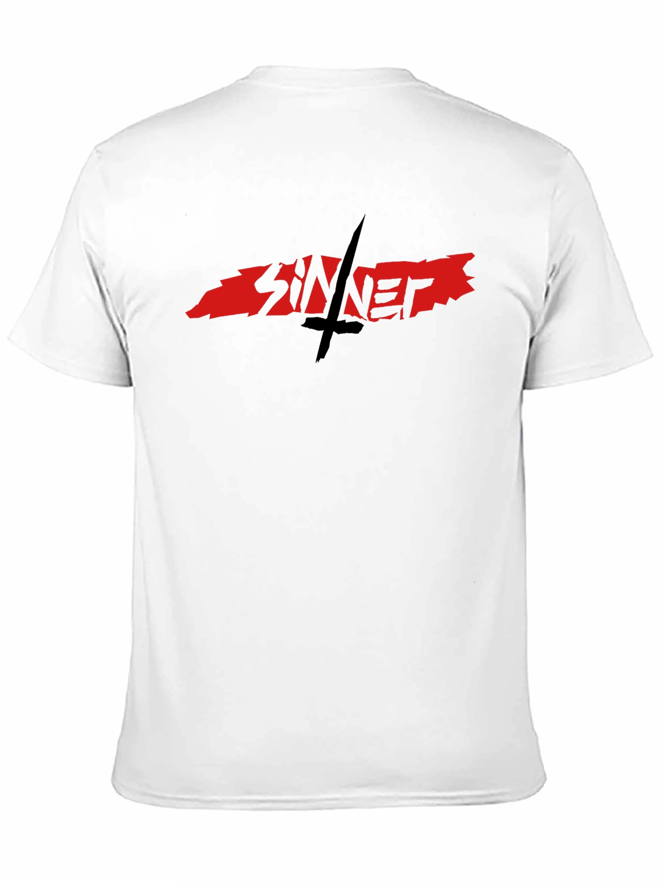 Sinner Graphic Tee - Black Cotton Blend