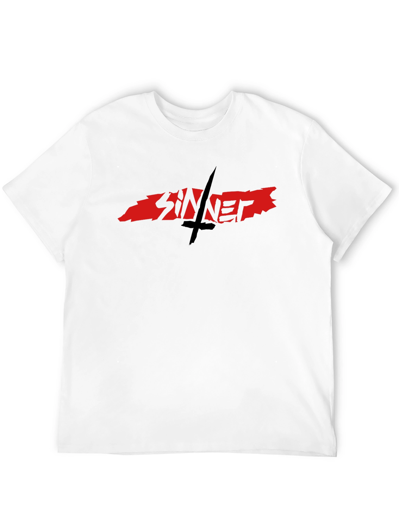Sinner Graphic Tee - Black Cotton Blend