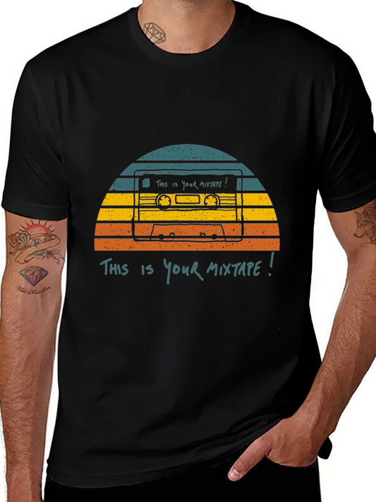 Retro Mixtape Graphic Tee - Vintage Style T-Shirt