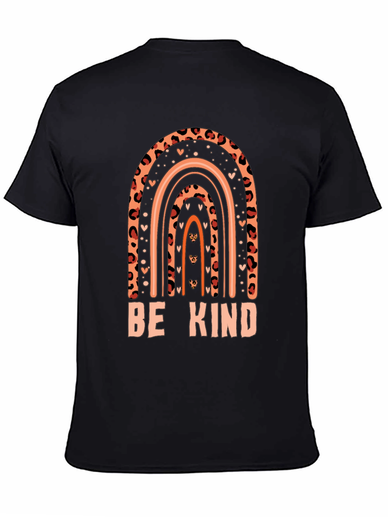 Be Kind Graphic Tee Leopard Rainbow