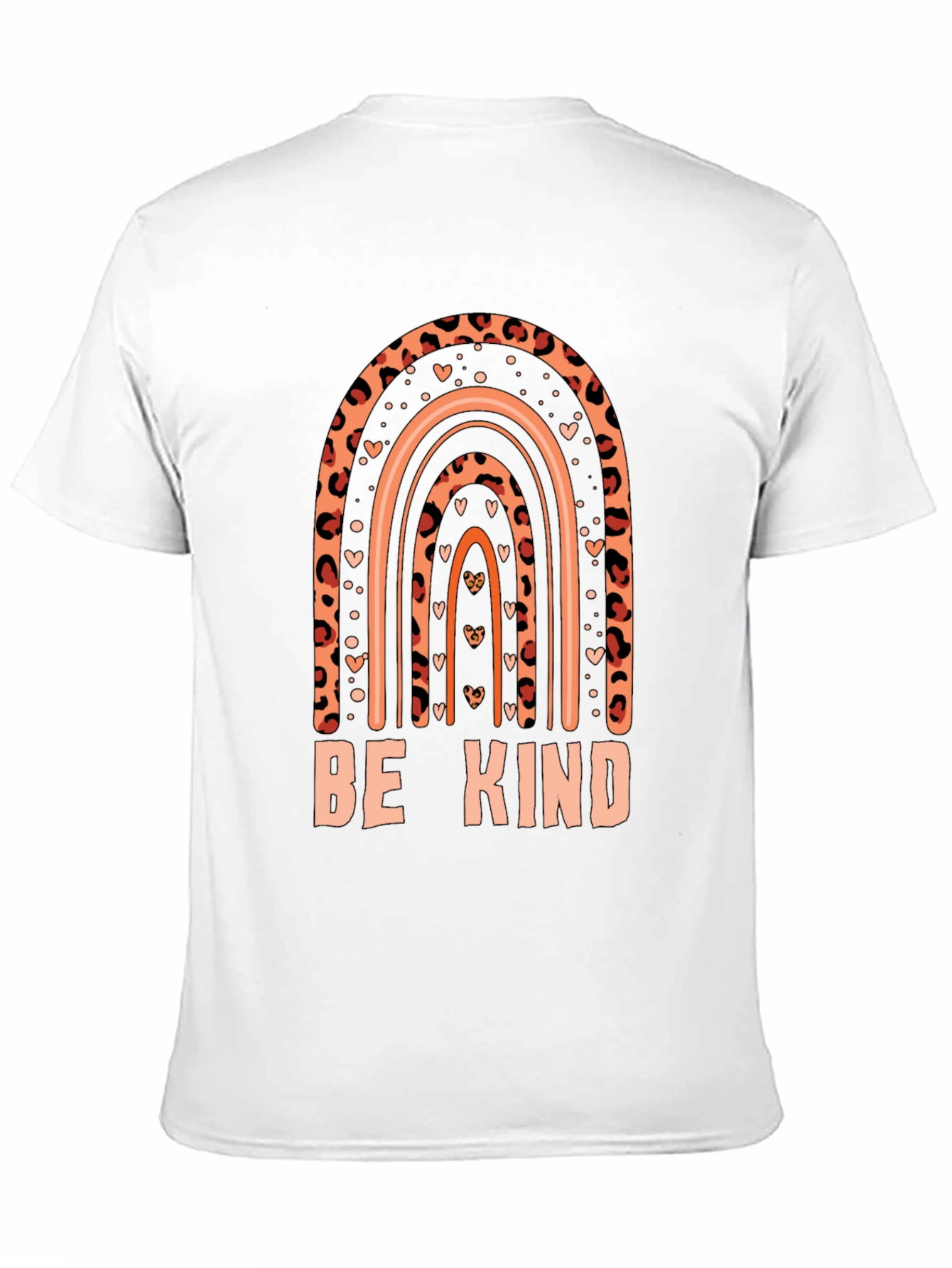 Be Kind Graphic Tee Leopard Rainbow