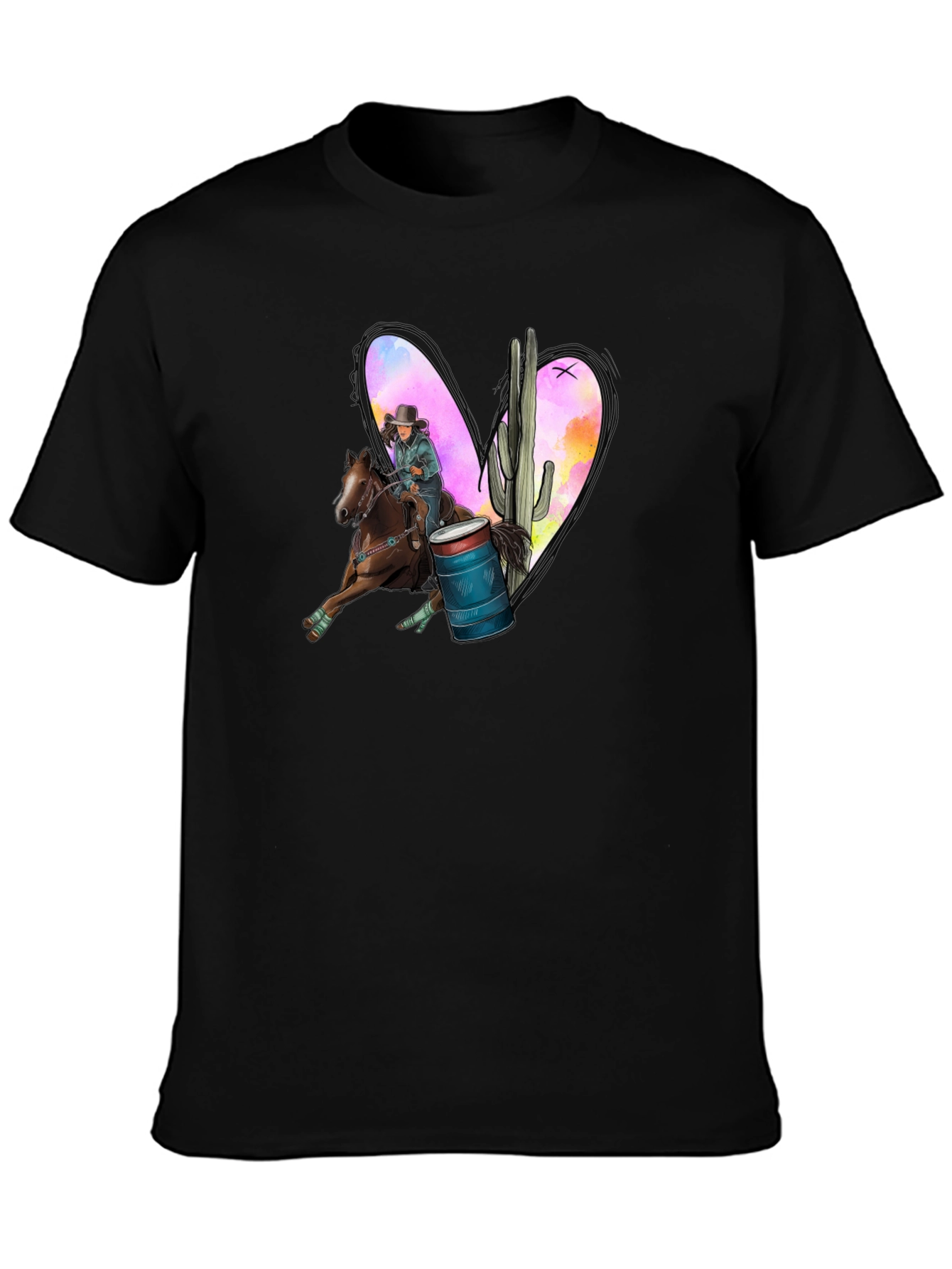 Barrel Racing Heart Graphic Tee