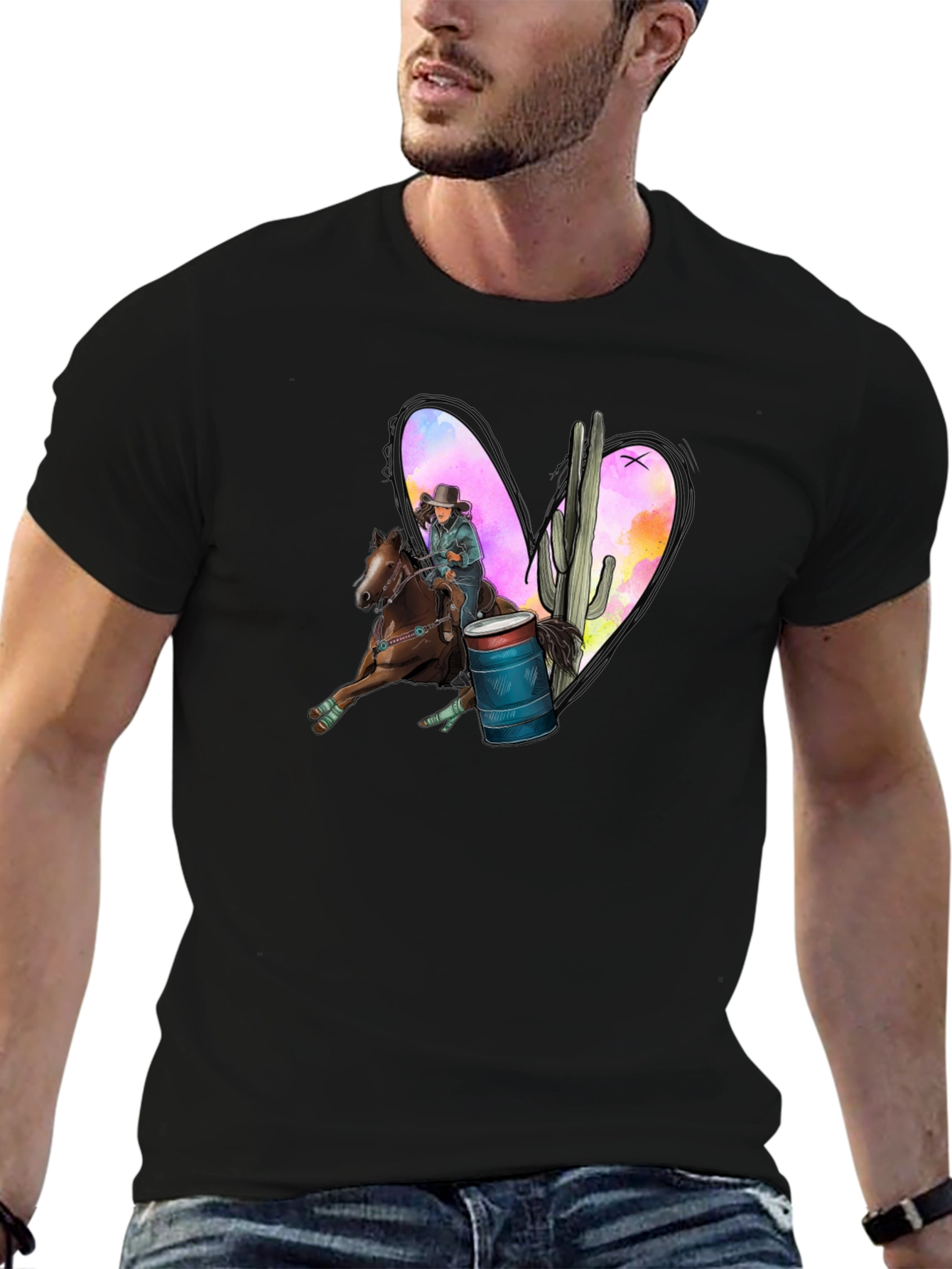 Barrel Racing Heart Graphic Tee
