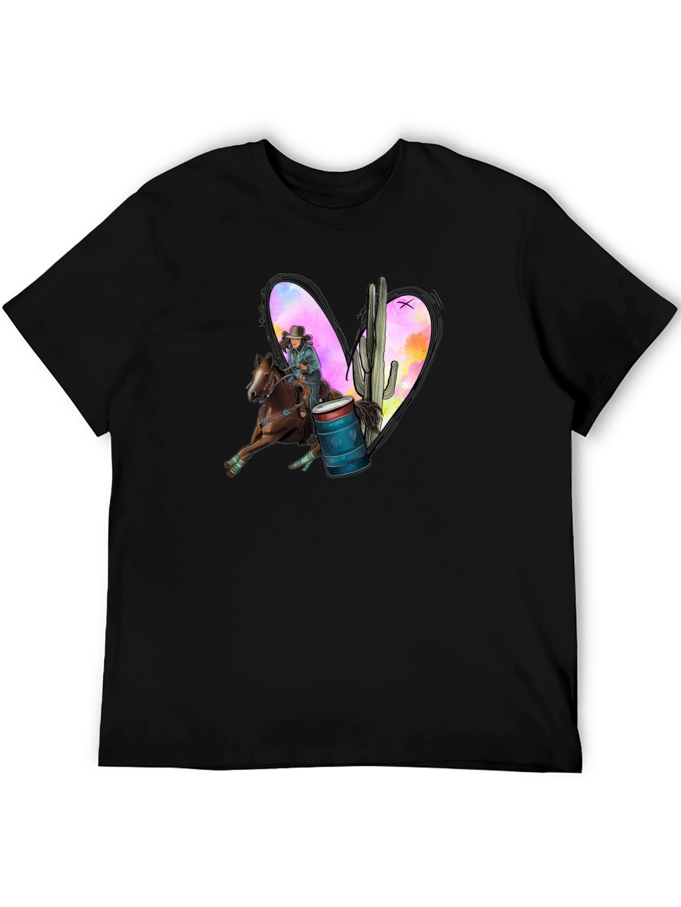 Barrel Racing Heart Graphic Tee