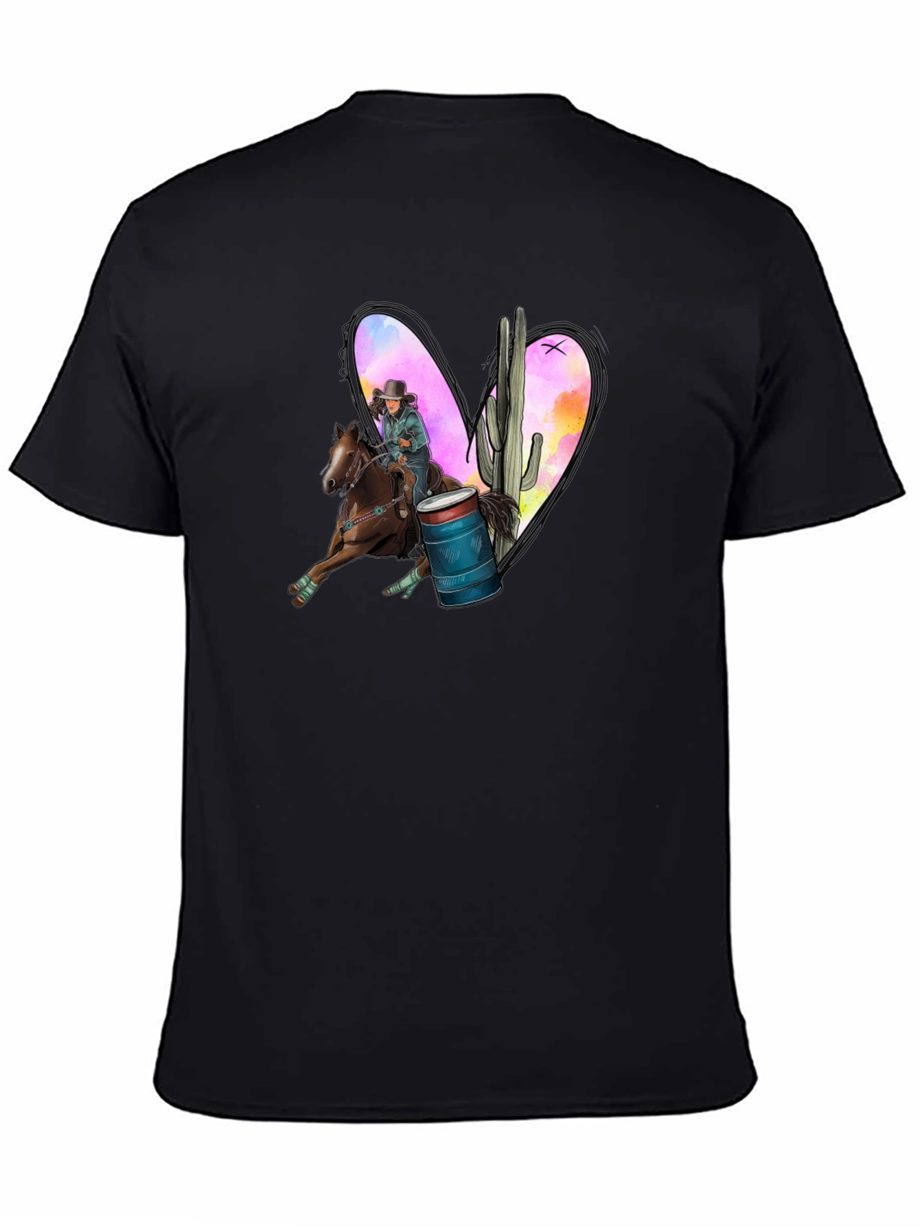 Barrel Racing Heart Graphic Tee