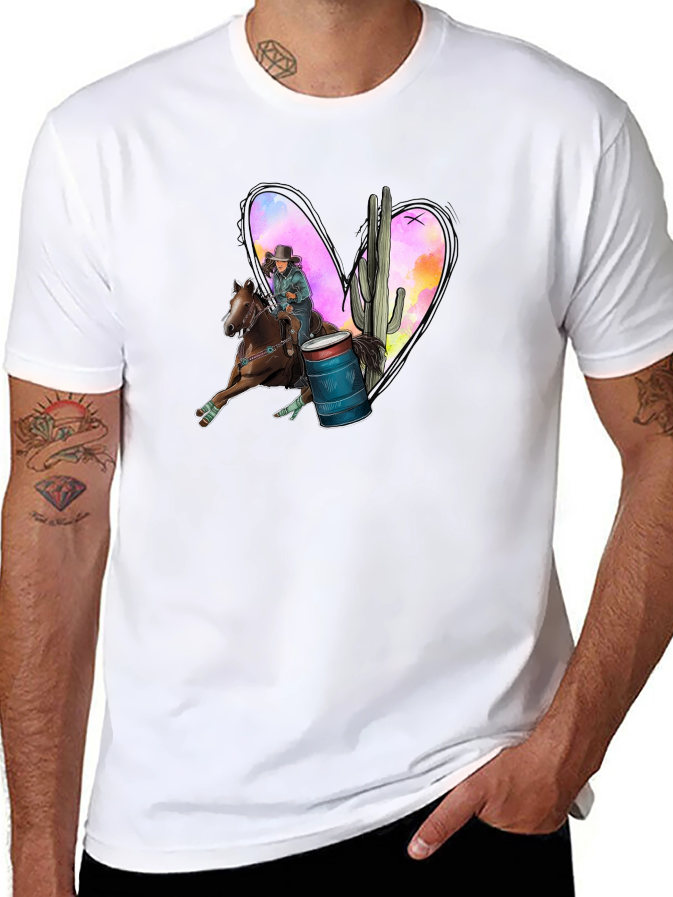 Barrel Racing Heart Graphic Tee