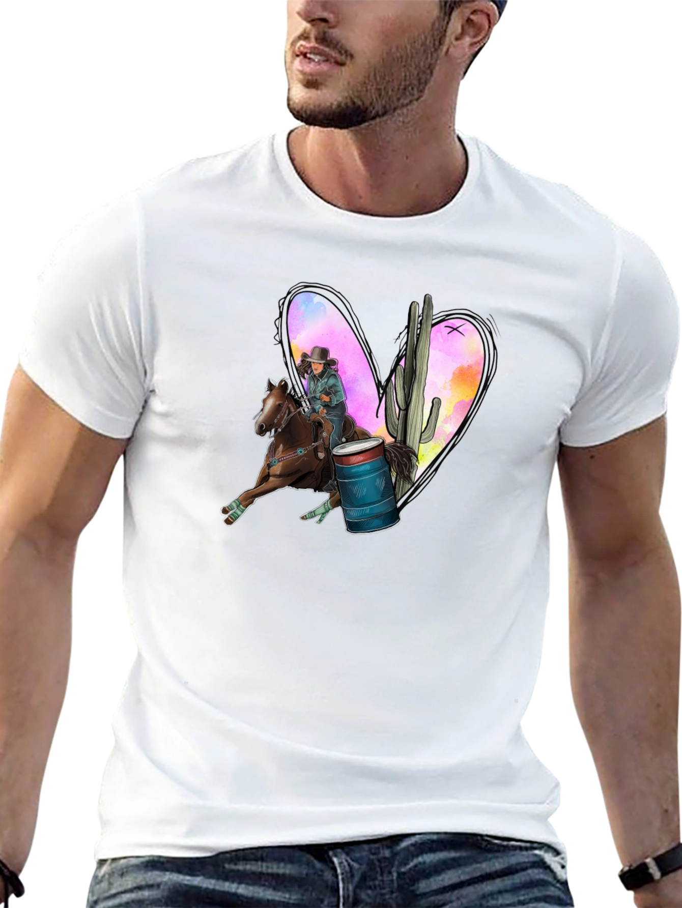 Barrel Racing Heart Graphic Tee