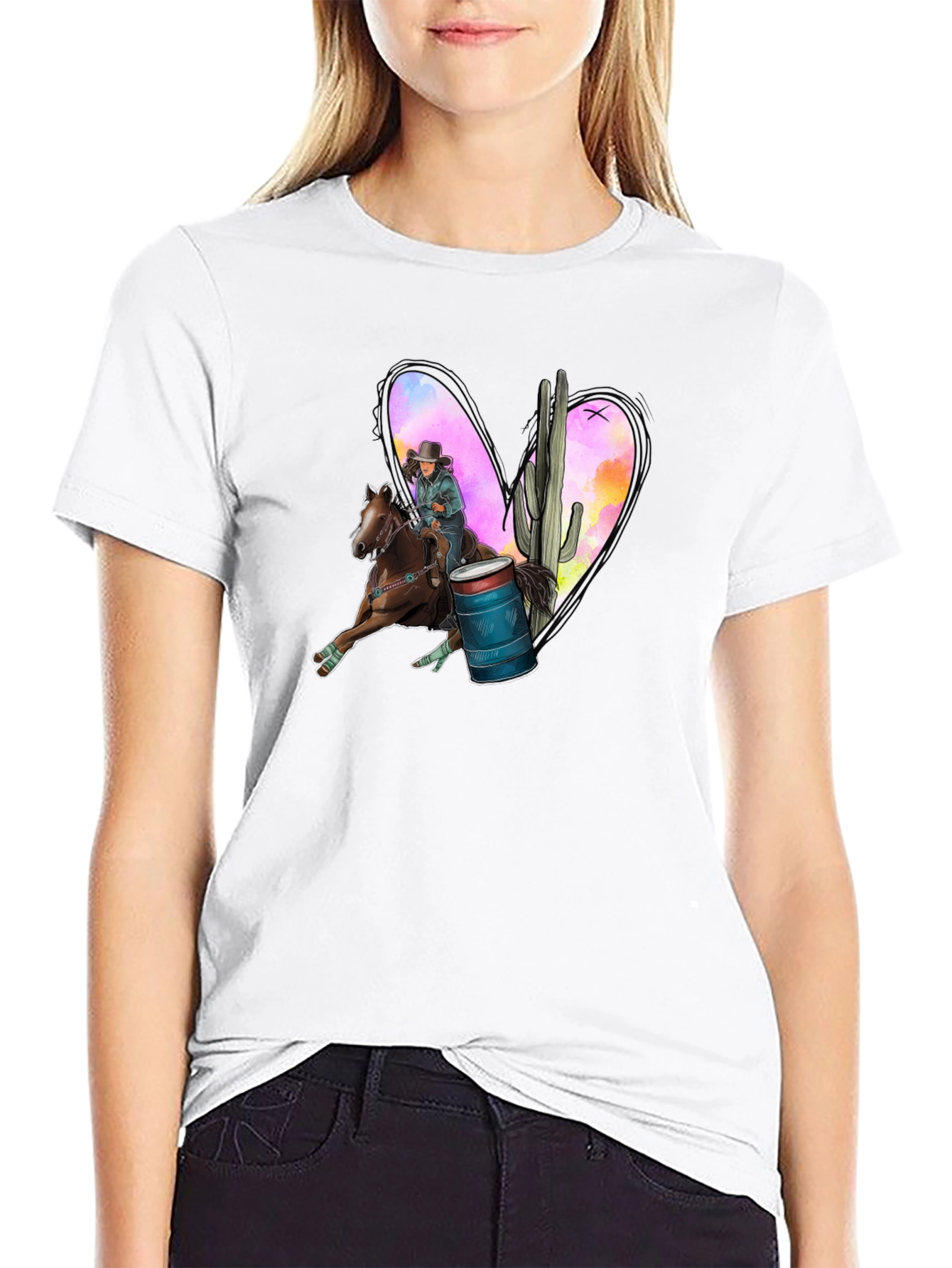 Barrel Racing Heart Graphic Tee