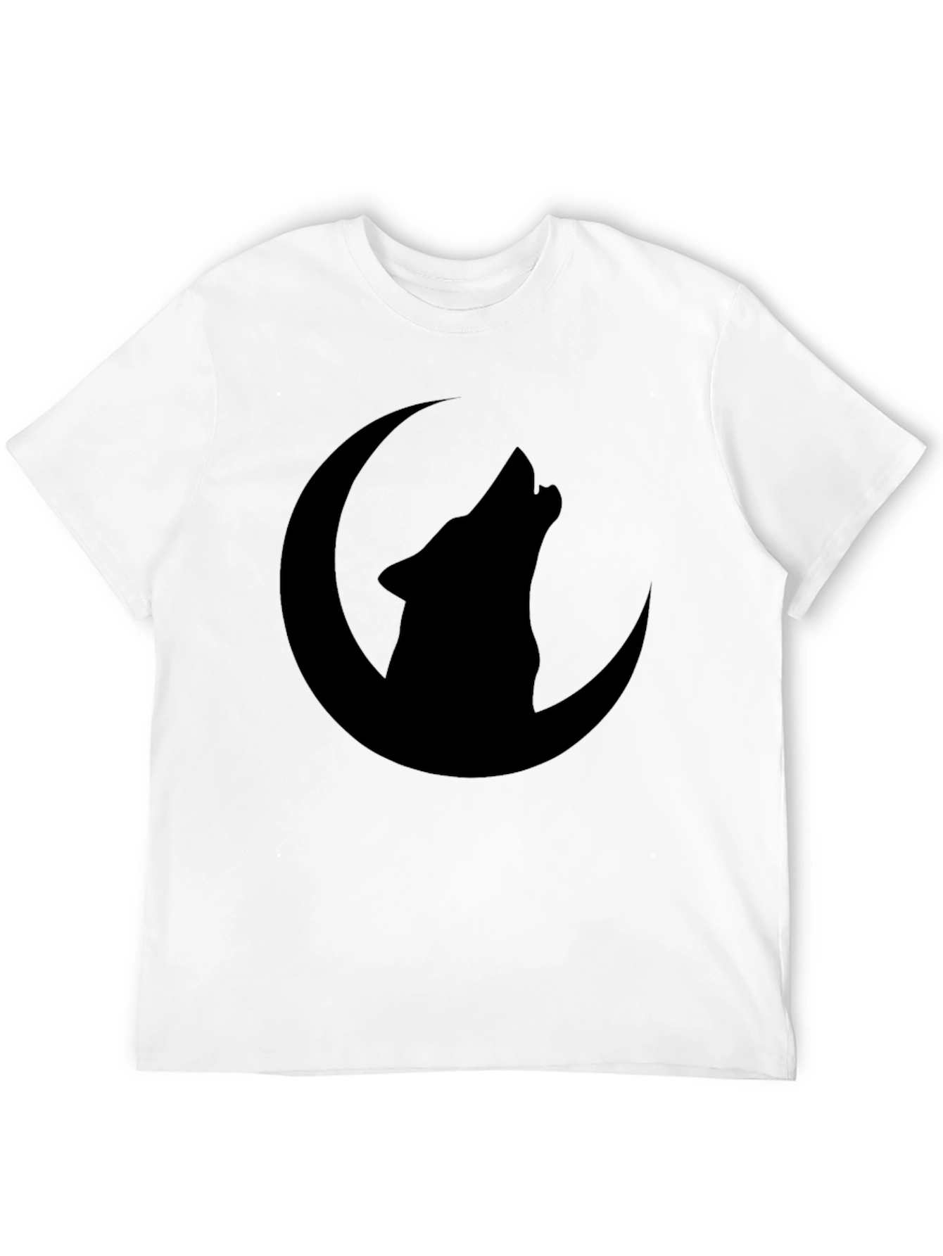 Wolf Moon Graphic T-Shirt - Black