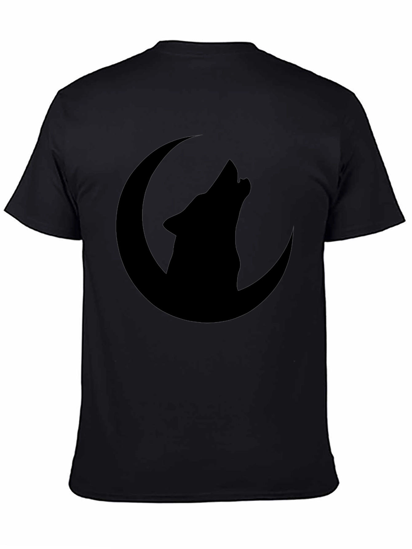 Wolf Moon Graphic T-Shirt - Black