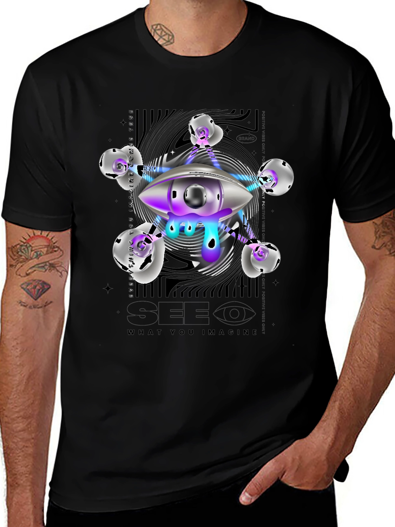 Surreal Eye Graphic T-Shirt - See What You Imagine!