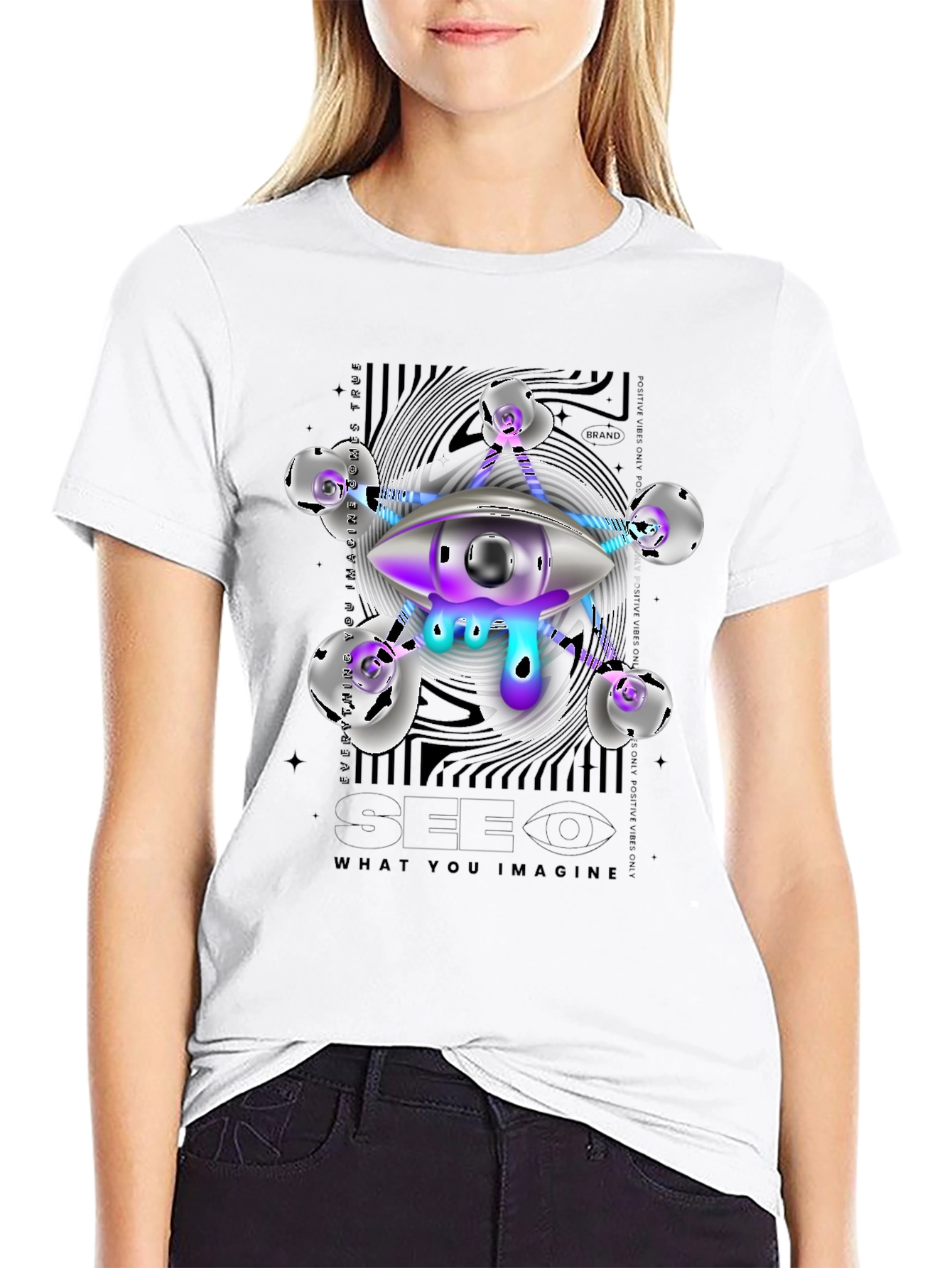 Surreal Eye Graphic T-Shirt - See What You Imagine!