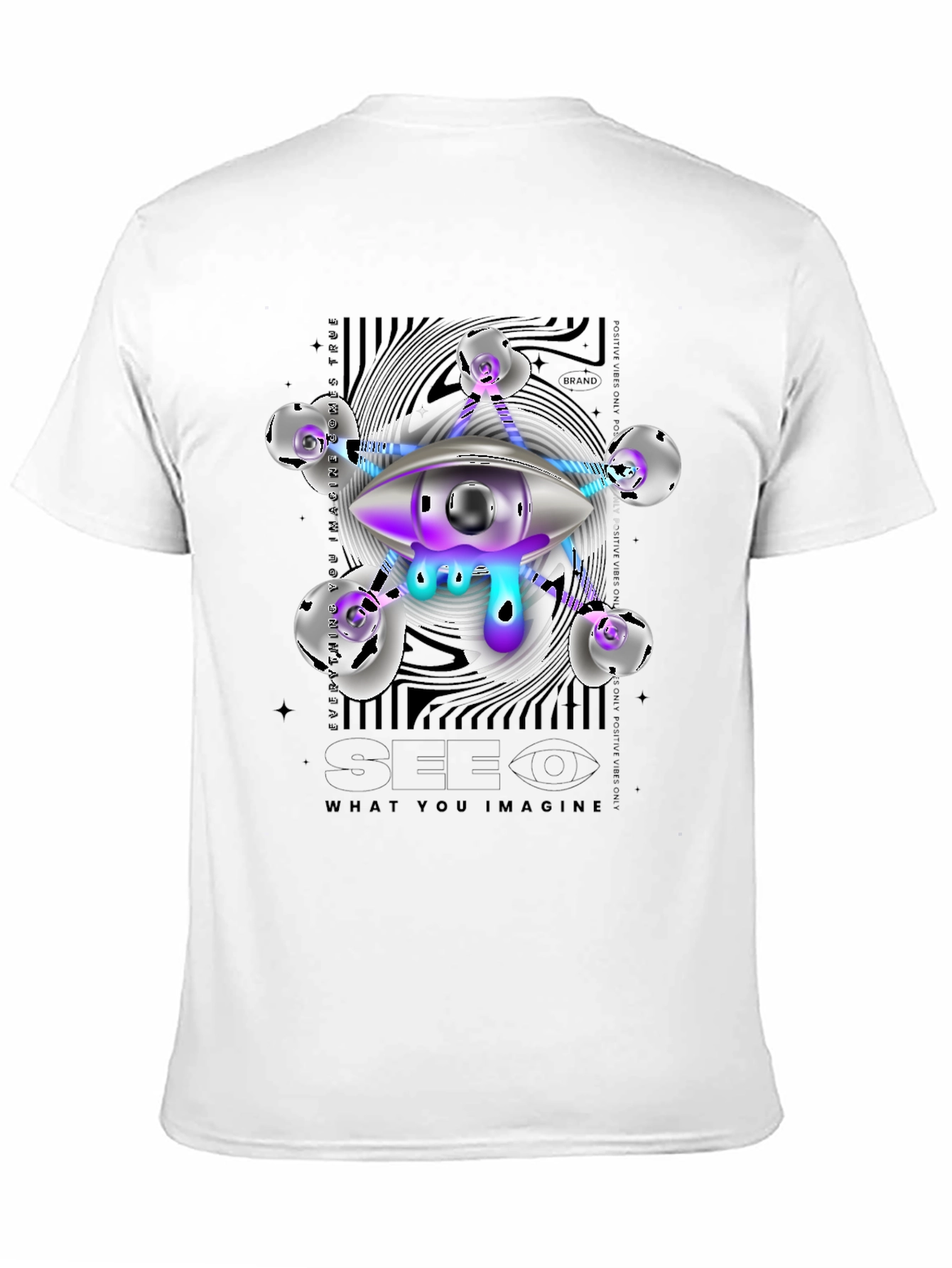 Surreal Eye Graphic T-Shirt - See What You Imagine!