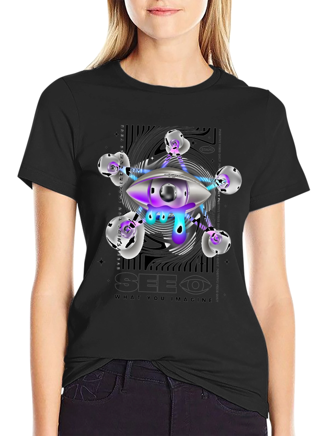 Surreal Eye Graphic T-Shirt - See What You Imagine!