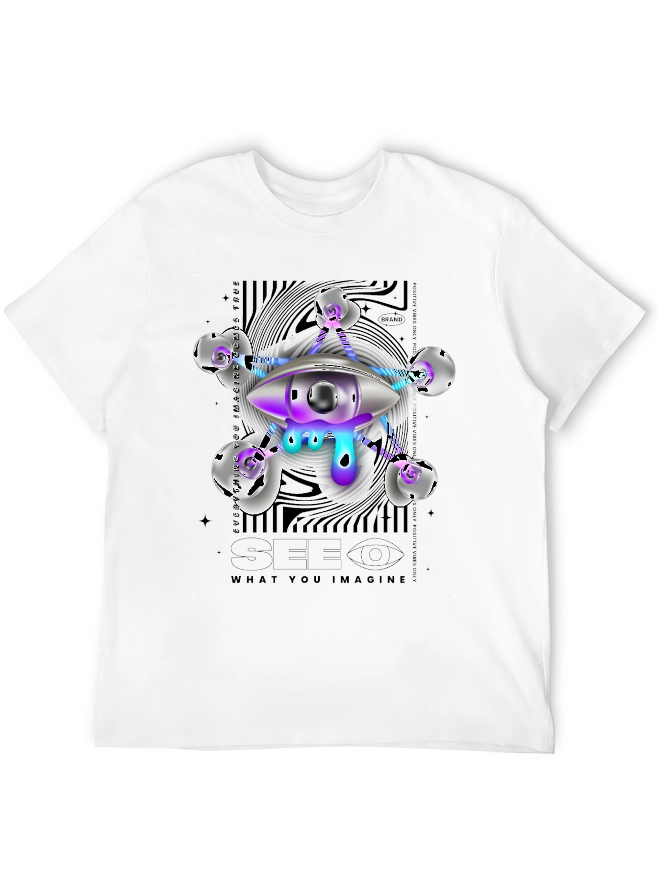 Surreal Eye Graphic T-Shirt - See What You Imagine!