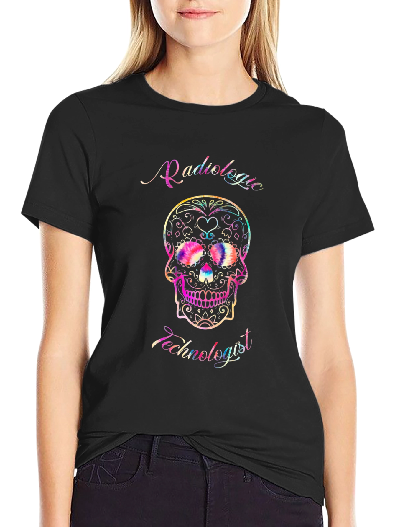Radiologic Technologist Sugar Skull T-Shirt