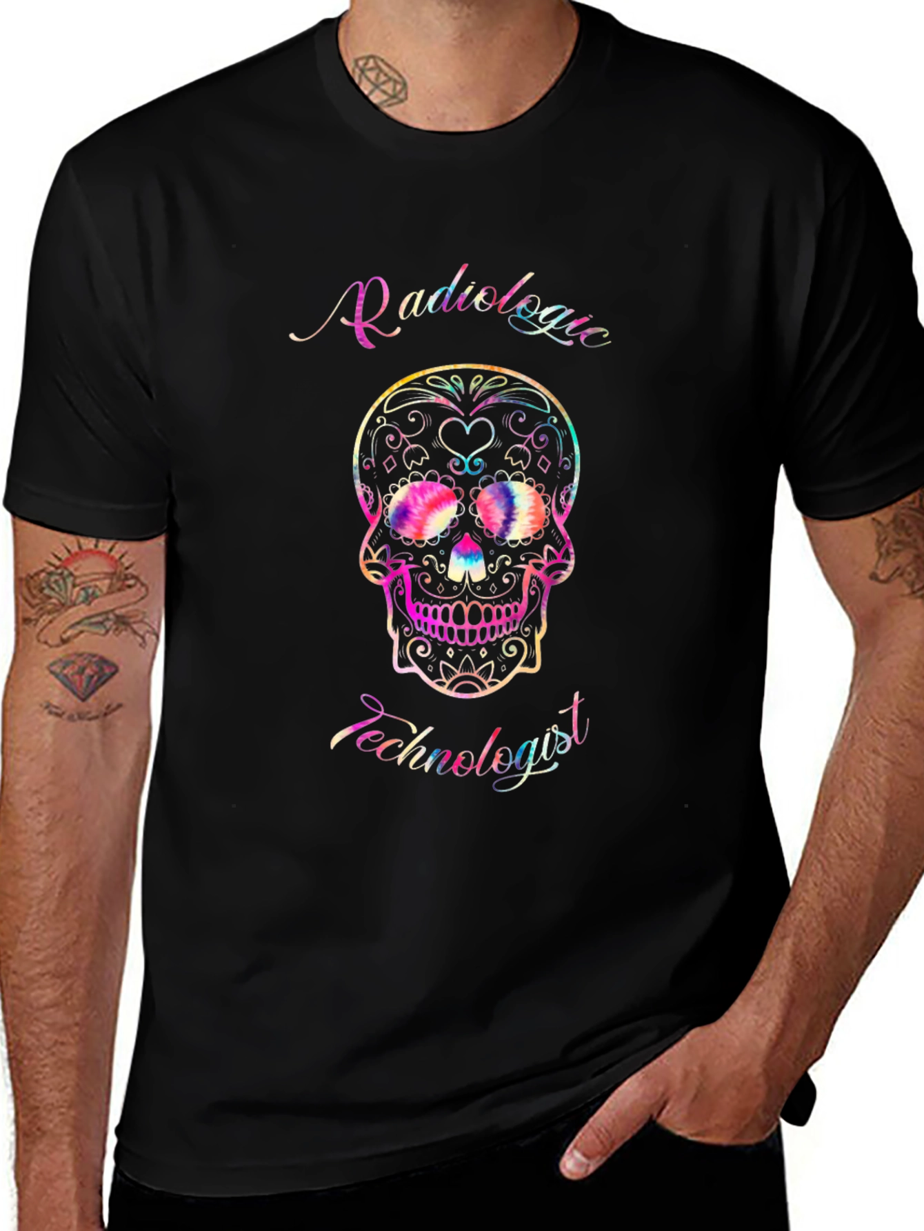 Radiologic Technologist Sugar Skull T-Shirt