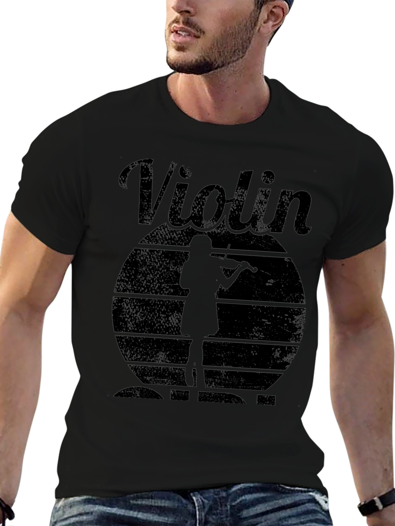 Violin Player Graphic T-Shirt - Musical Style