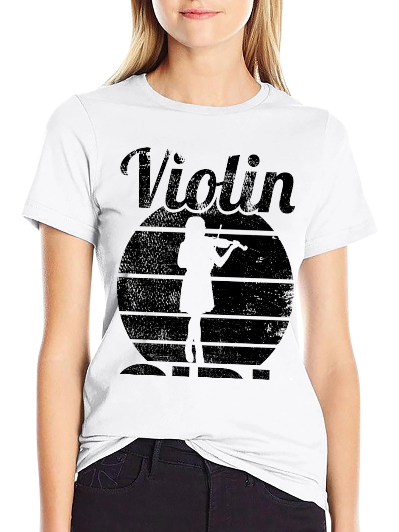 Violin Player Graphic T-Shirt - Musical Style