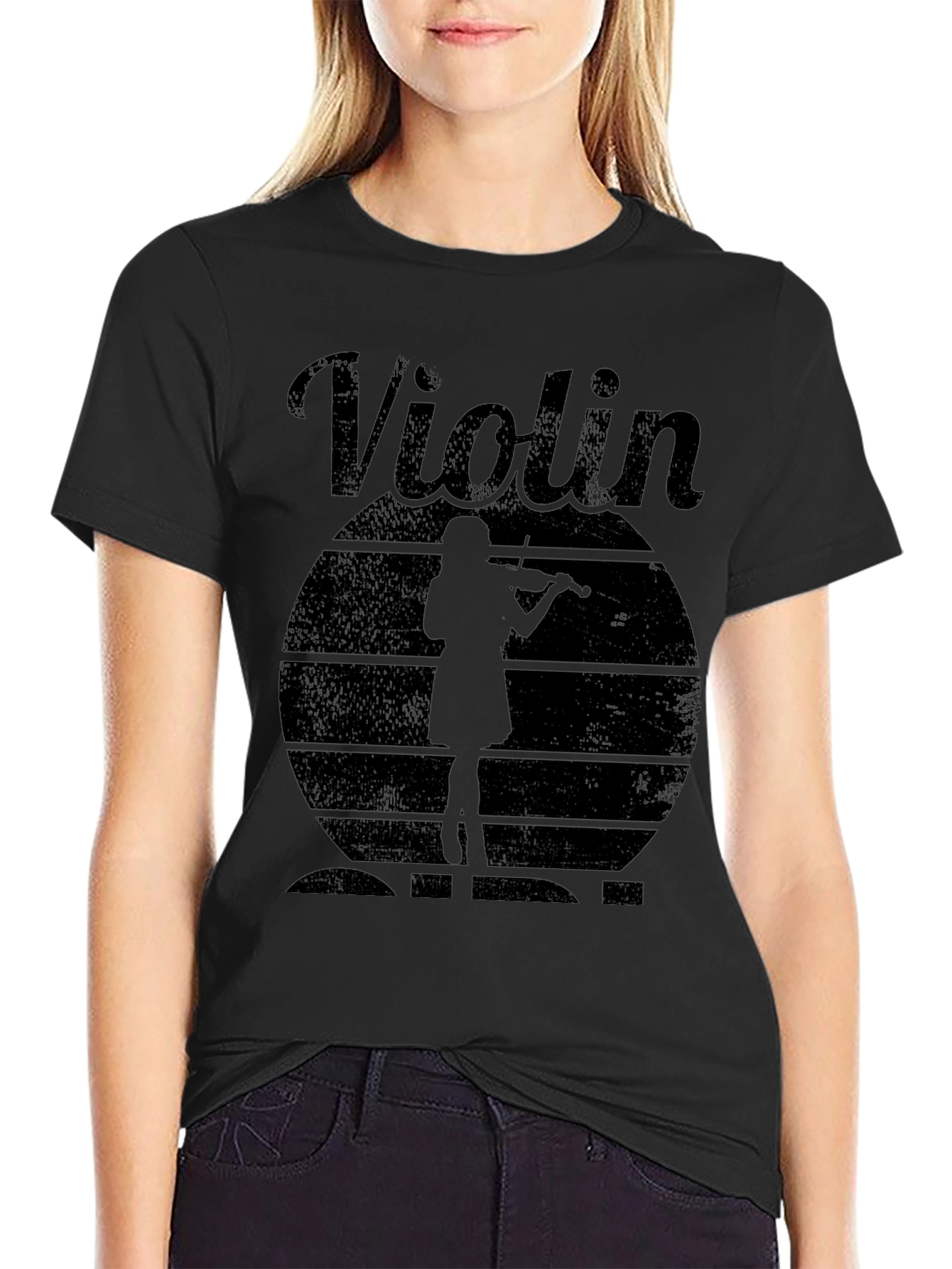Violin Player Graphic T-Shirt - Musical Style
