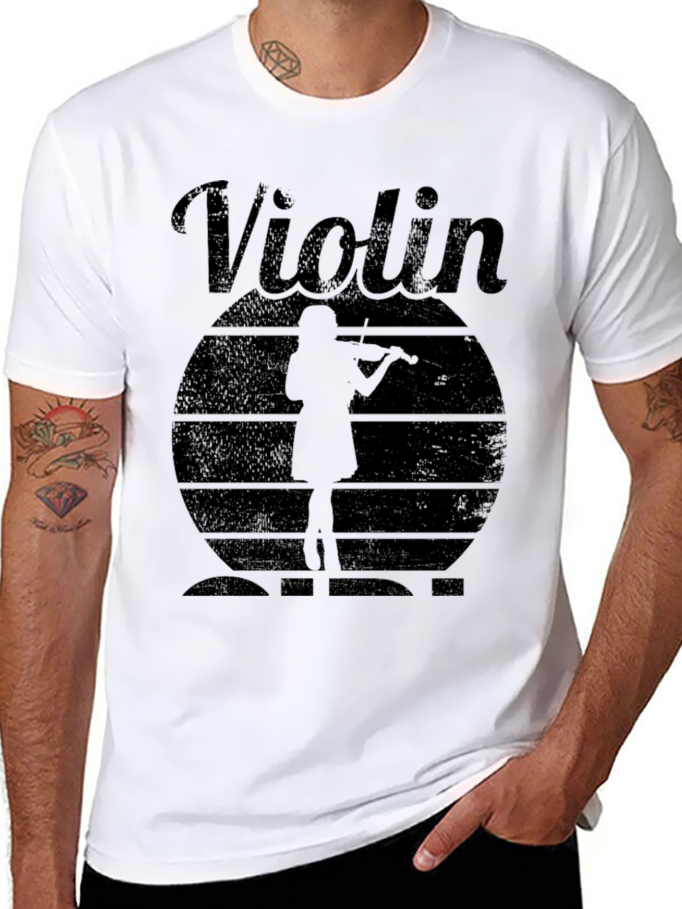 Violin Player Graphic T-Shirt - Musical Style