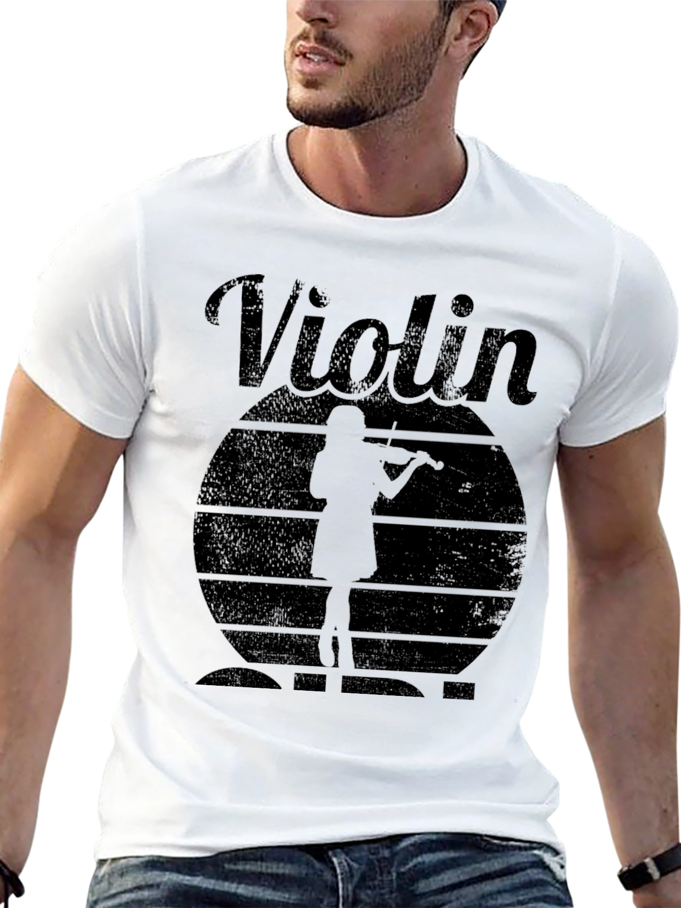 Violin Player Graphic T-Shirt - Musical Style