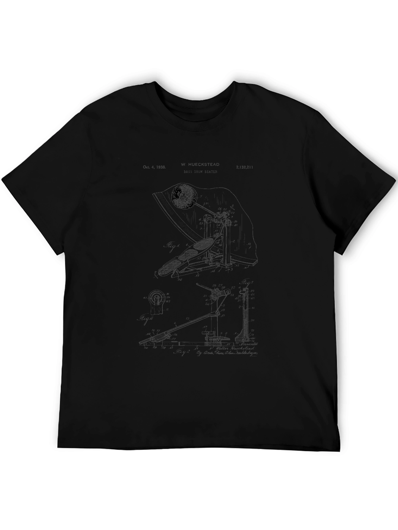 Black T-Shirt with Unique Graphic Design