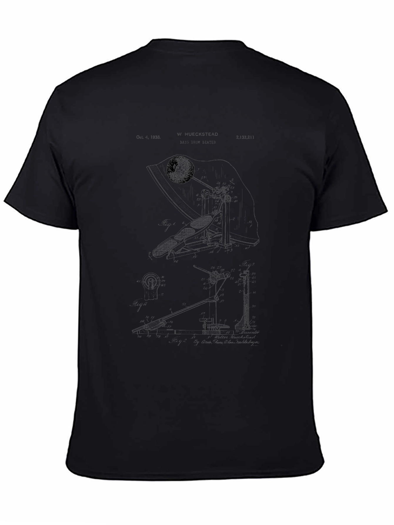 Black T-Shirt with Unique Graphic Design