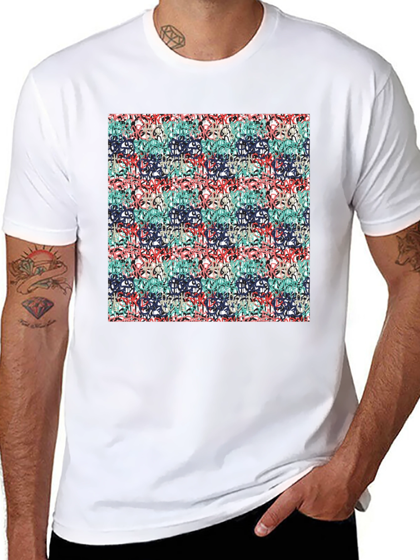 Abstract Art Mens T-Shirt - Vivid Graphic Tee
