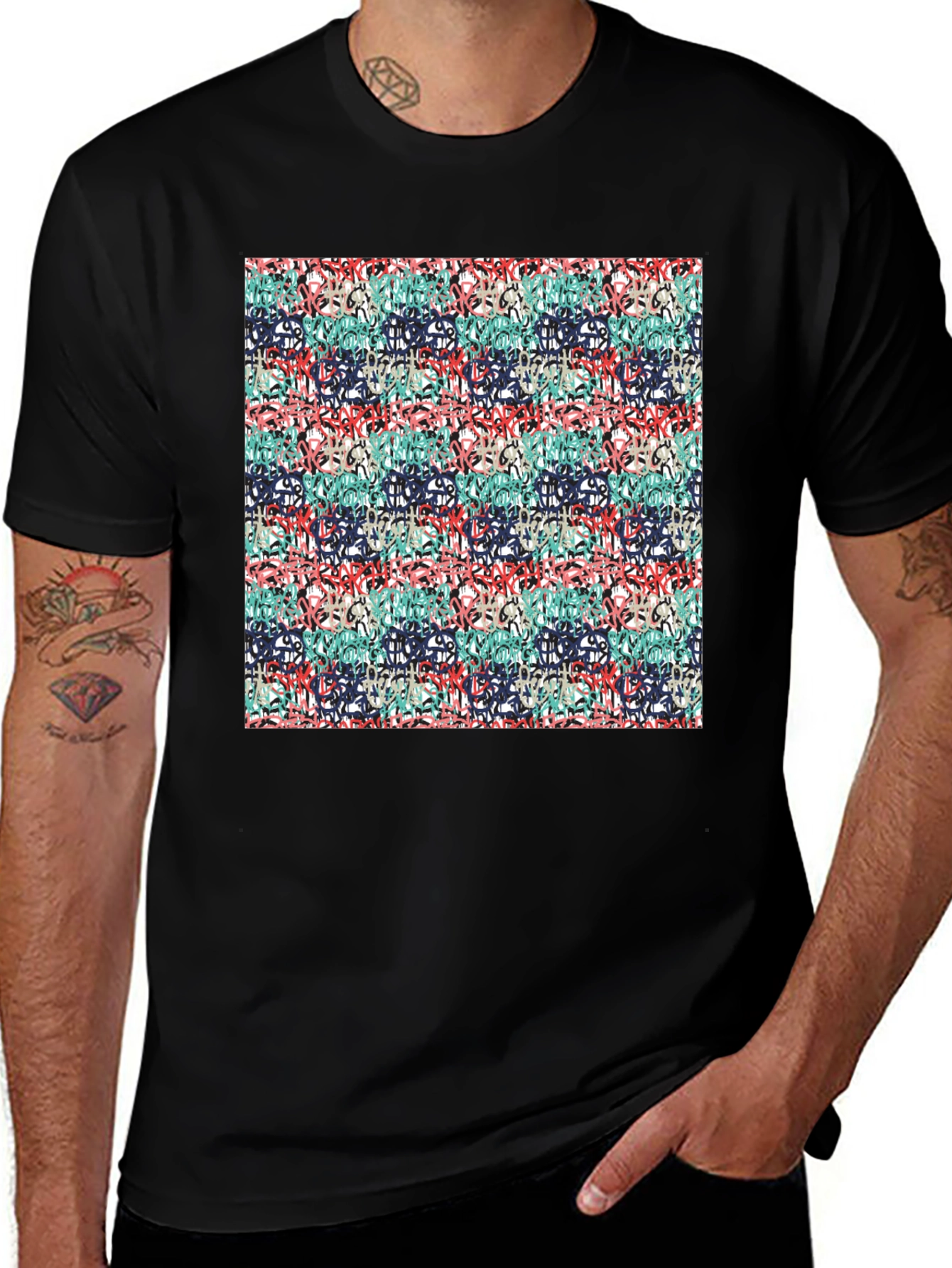 Abstract Art Mens T-Shirt - Vivid Graphic Tee