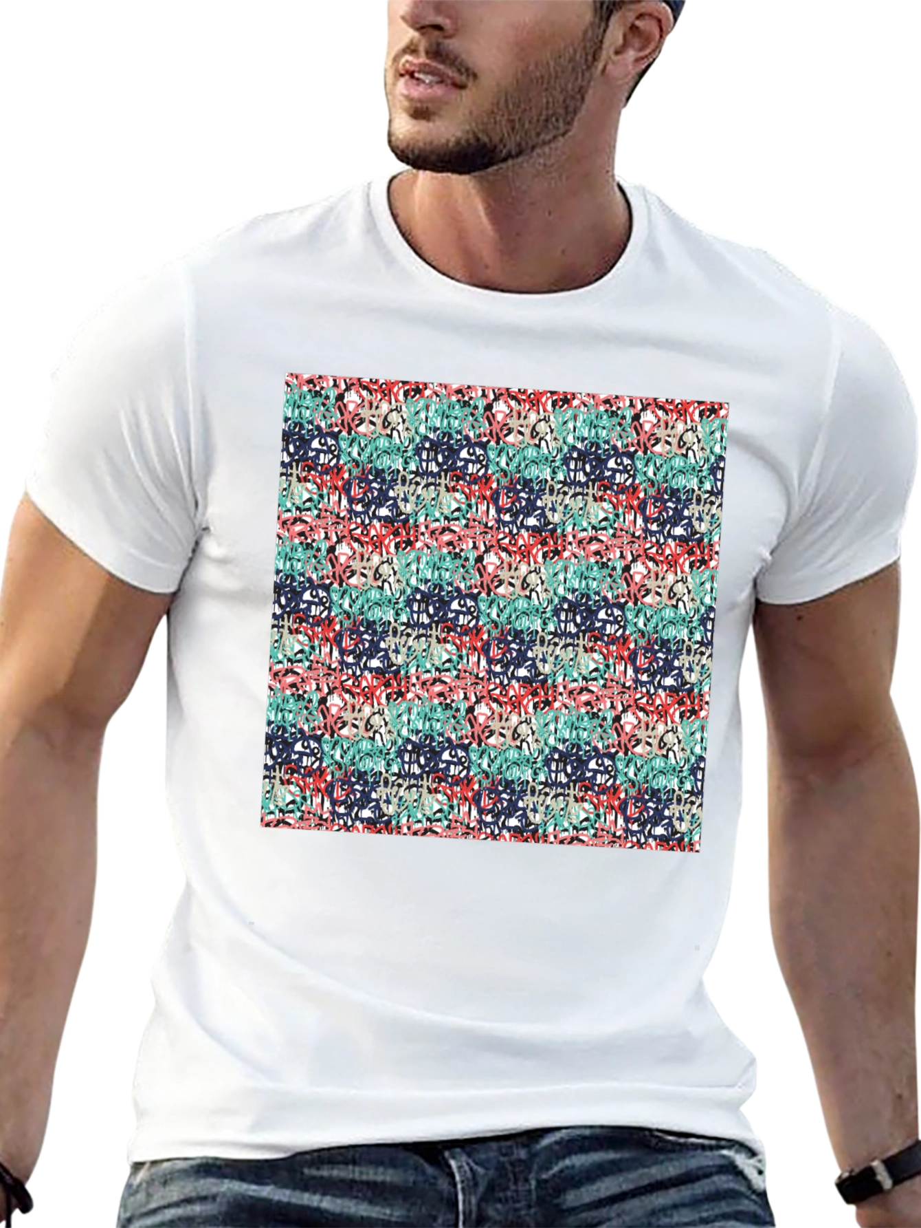 Abstract Art Mens T-Shirt - Vivid Graphic Tee