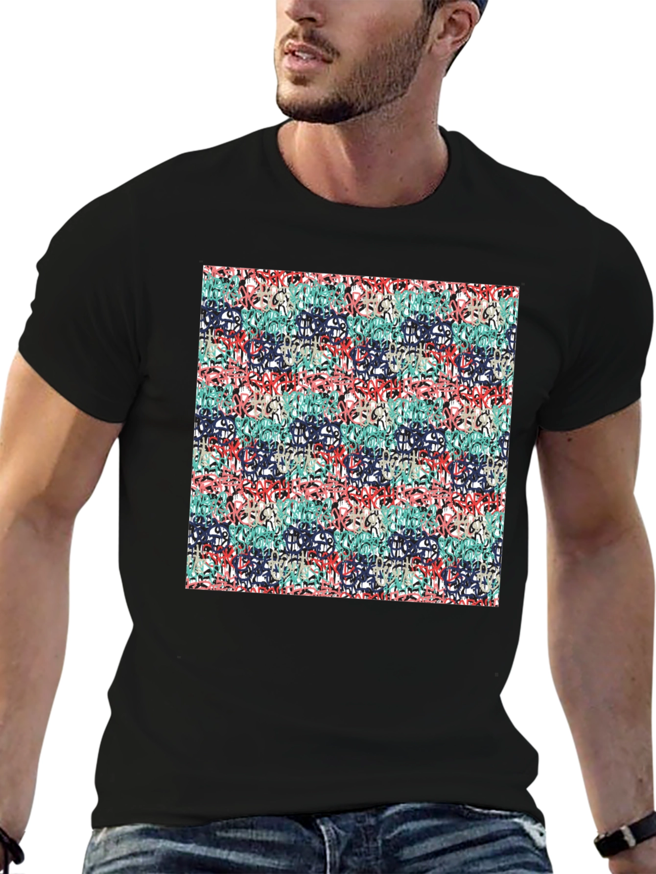 Abstract Art Mens T-Shirt - Vivid Graphic Tee