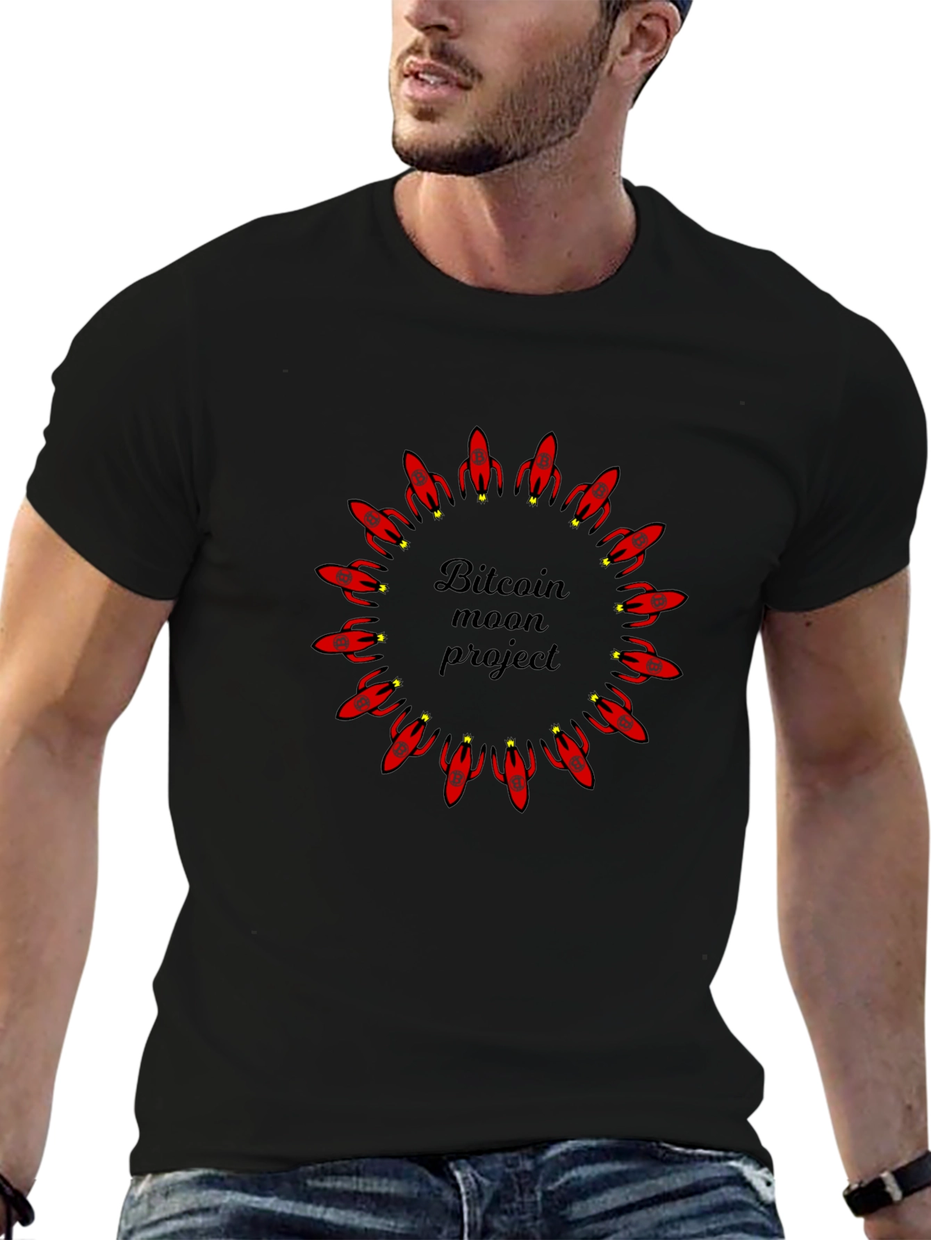 Bitcoin Moon Project Graphic T-Shirt