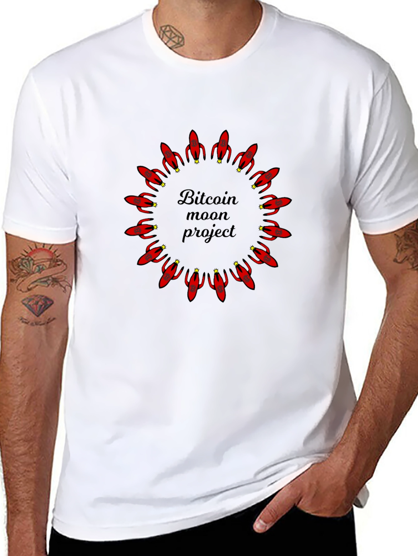 Bitcoin Moon Project Graphic T-Shirt