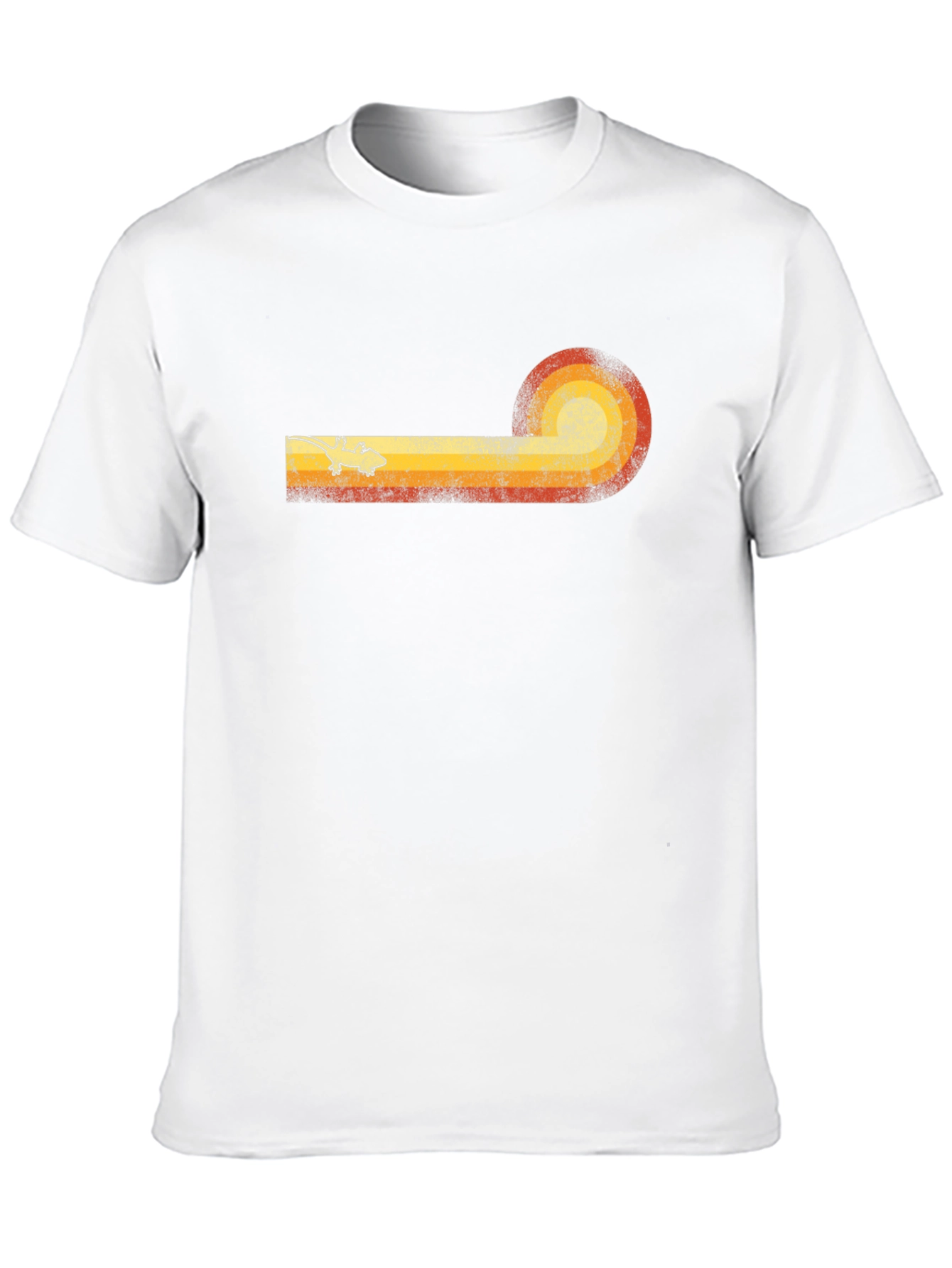 Retro Lizard Sunset Graphic Tee - Black