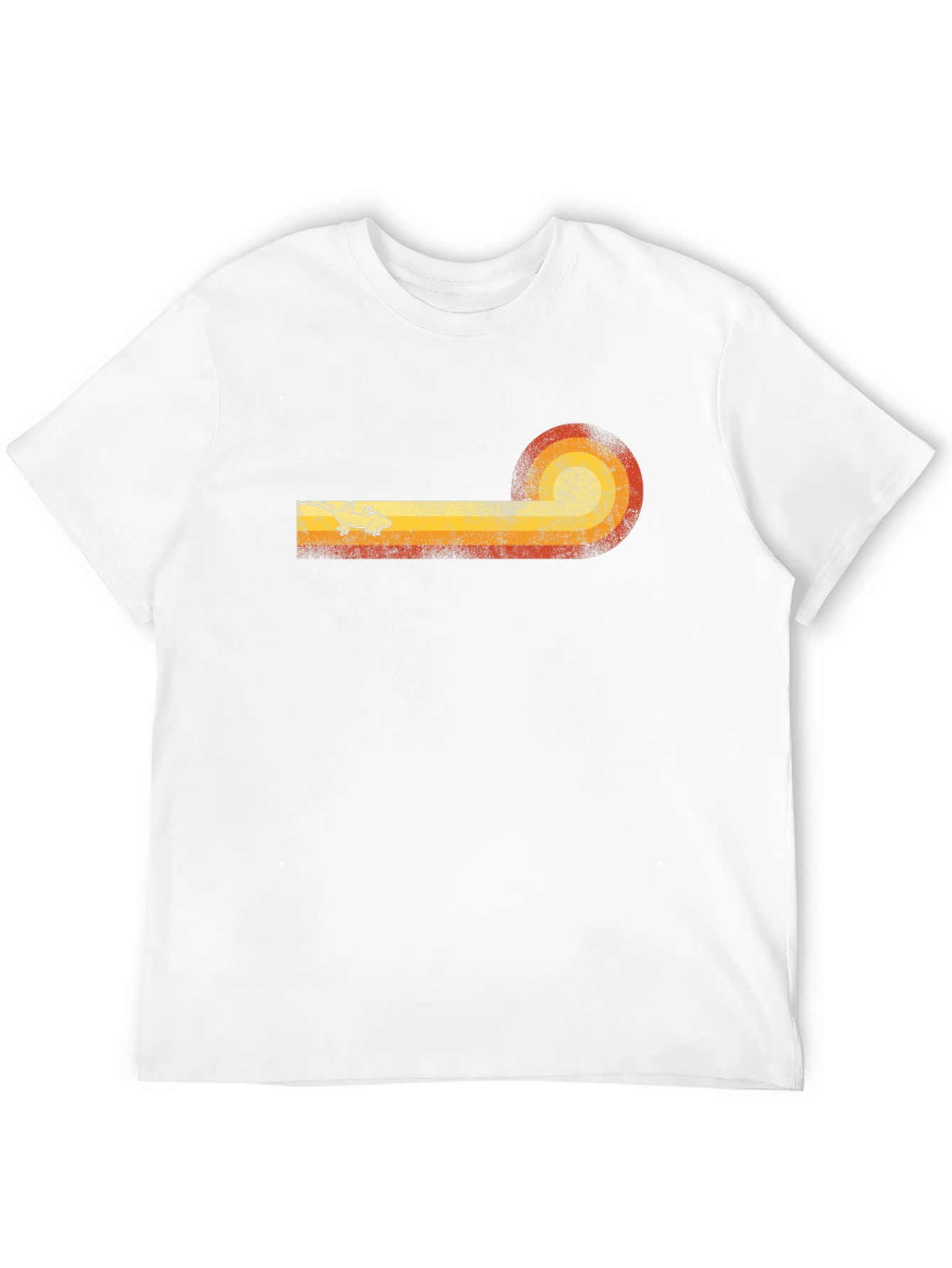 Retro Lizard Sunset Graphic Tee - Black