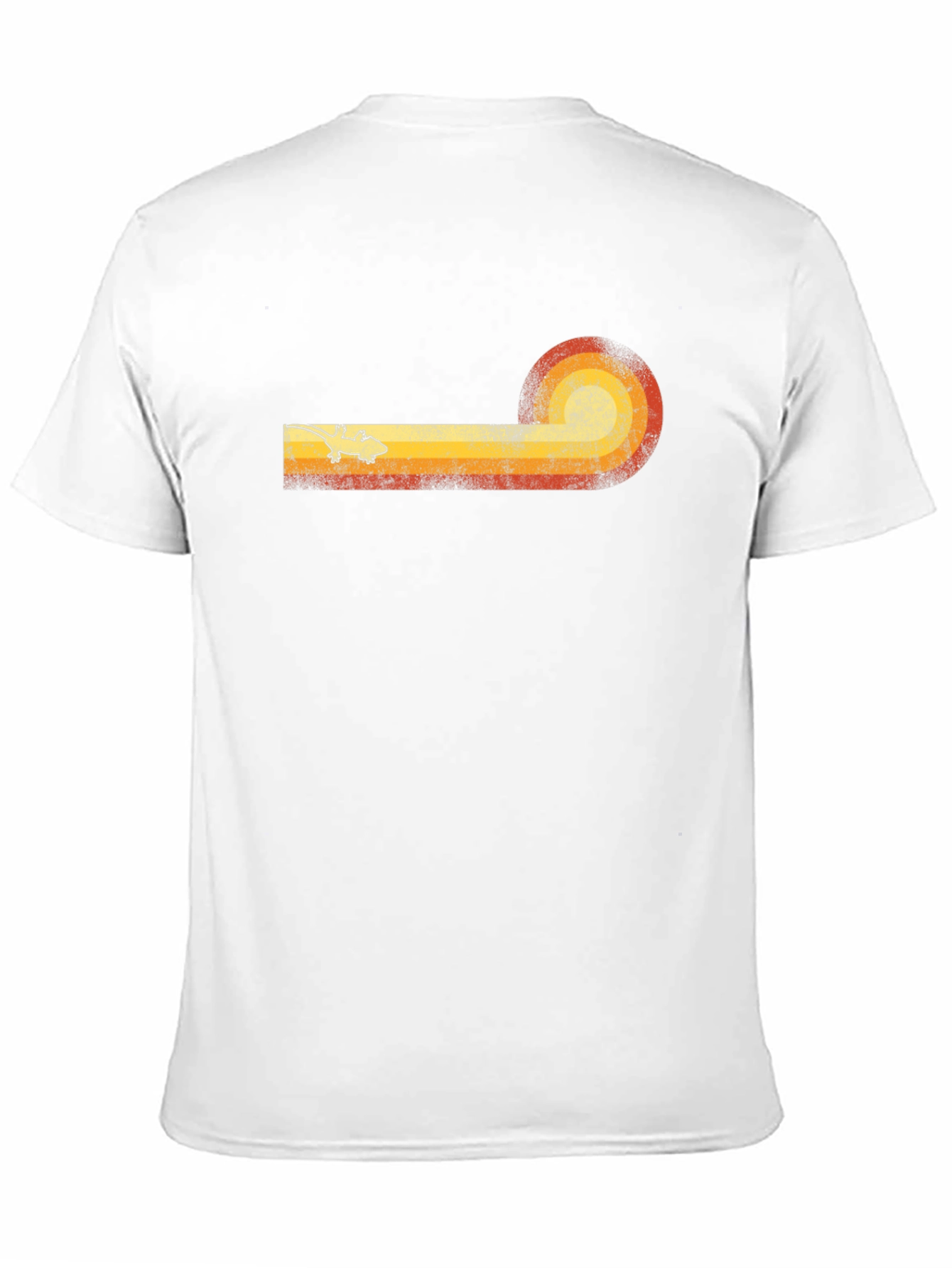 Retro Lizard Sunset Graphic Tee - Black