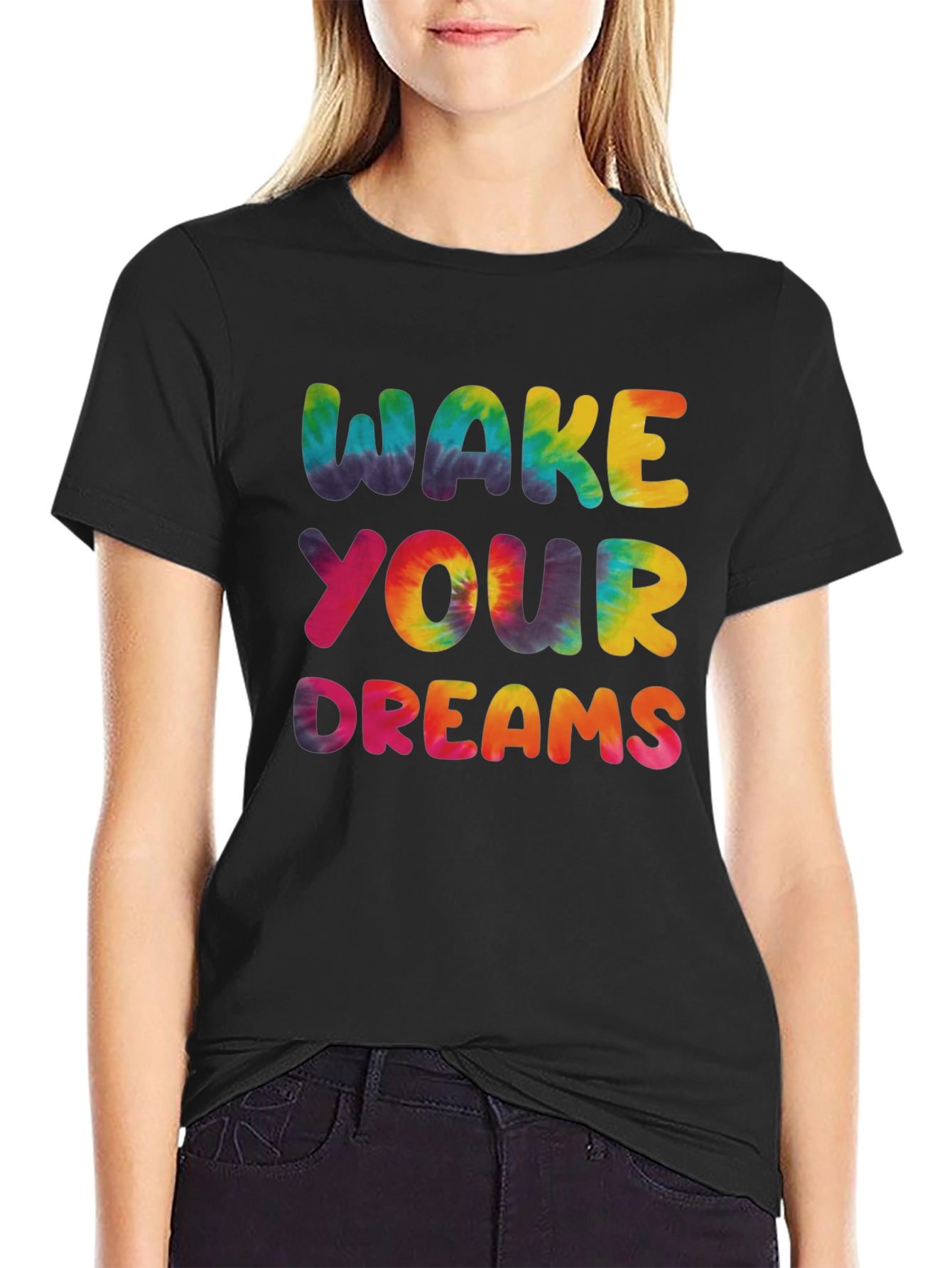 Wake Your Dreams Tie-Dye Graphic Tee