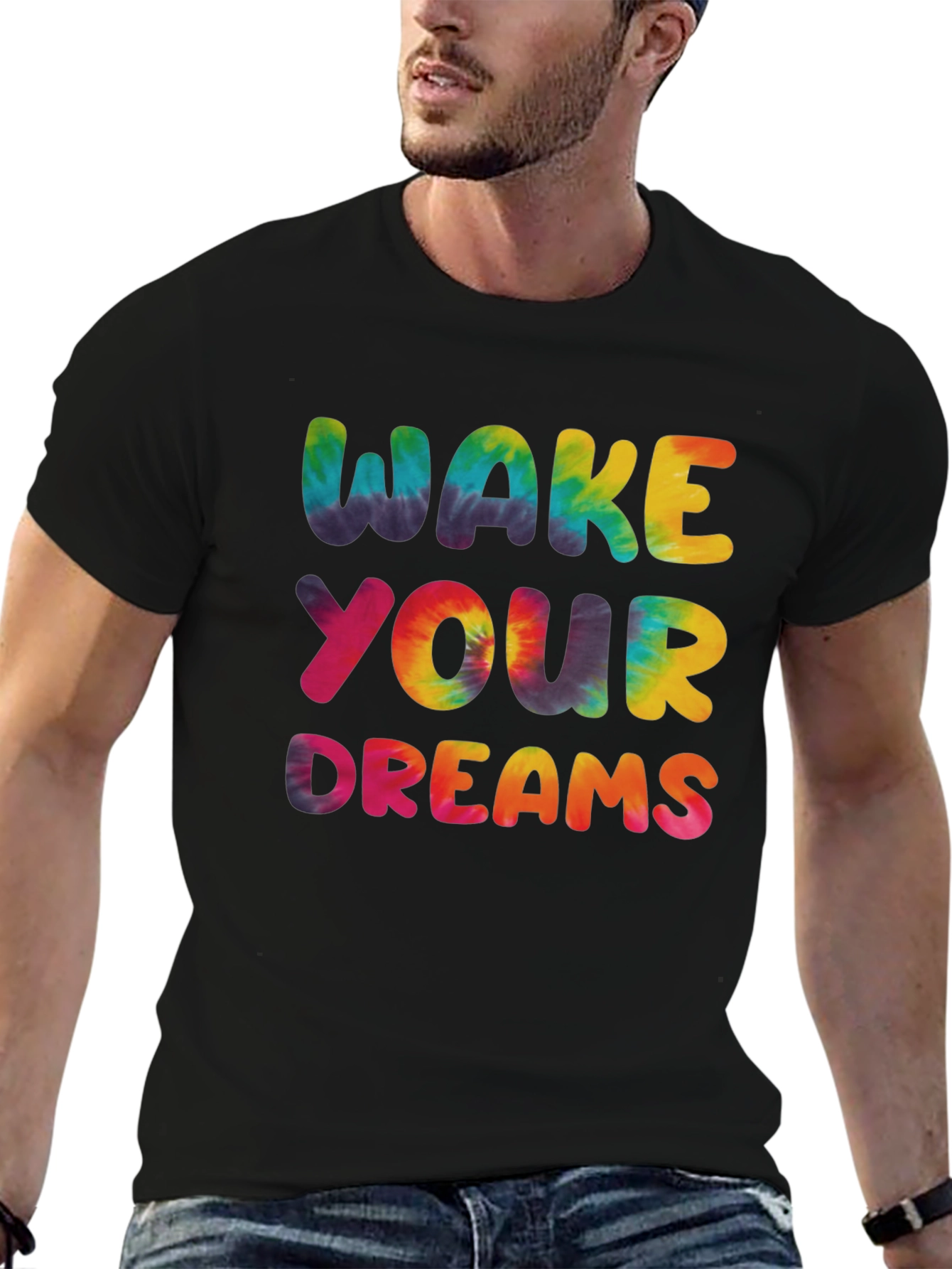 Wake Your Dreams Tie-Dye Graphic Tee