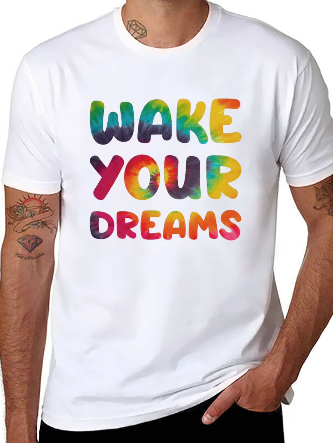 Wake Your Dreams Tie-Dye Graphic Tee